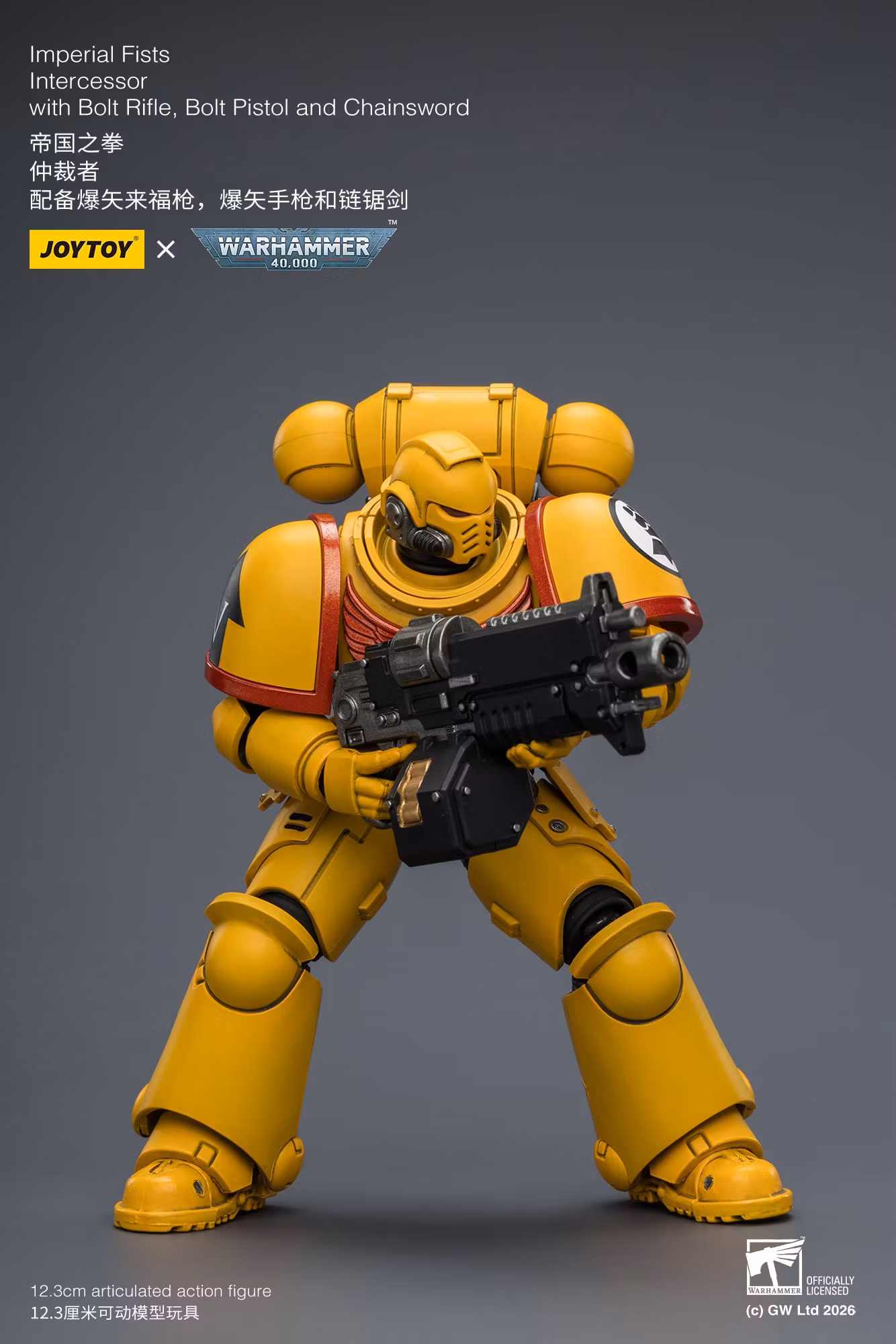 Warhammer 40,000 Imperial Fists Intercessor 1/18 Scale Action Figure