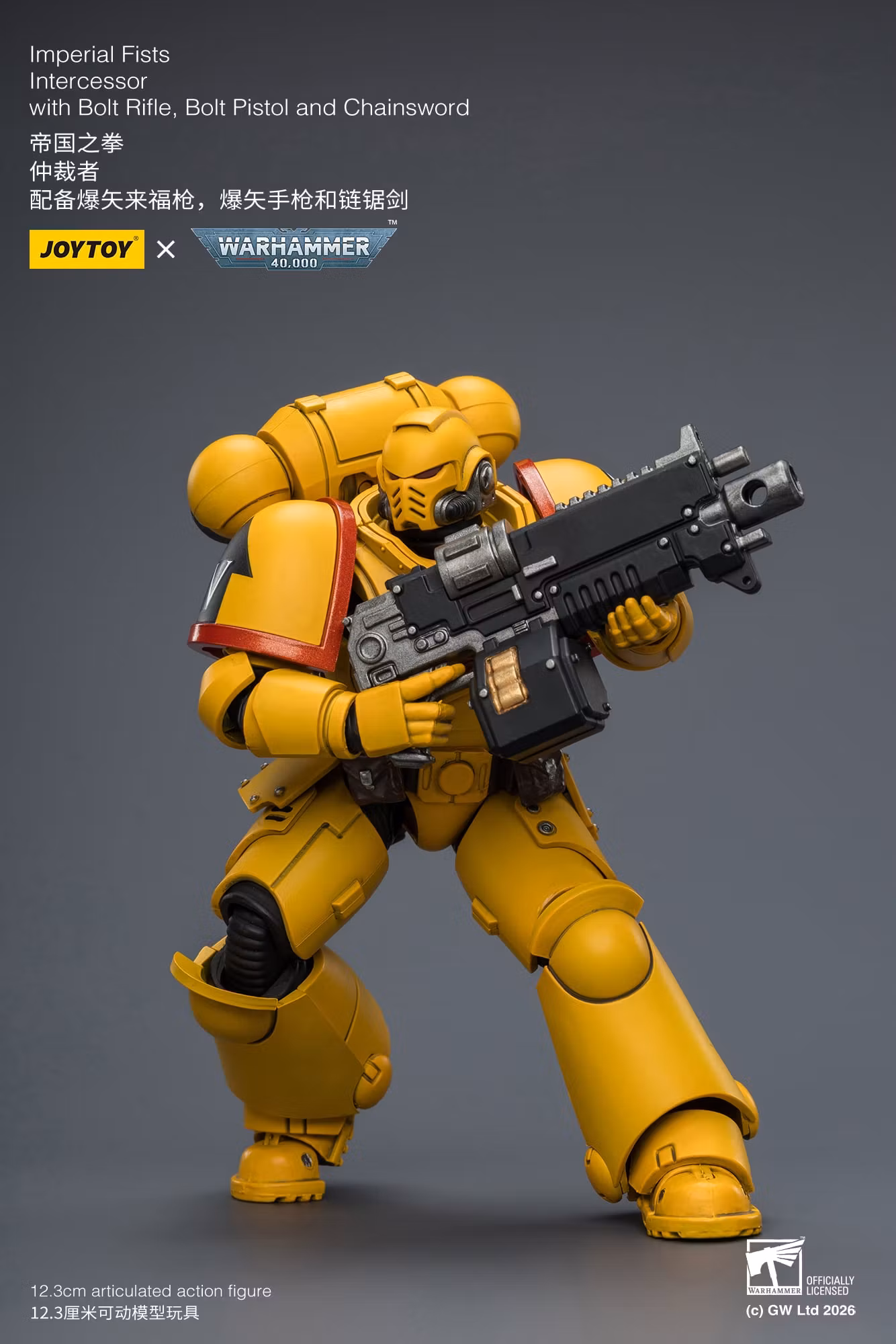 Warhammer 40,000 Imperial Fists Intercessor 1/18 Scale Action Figure