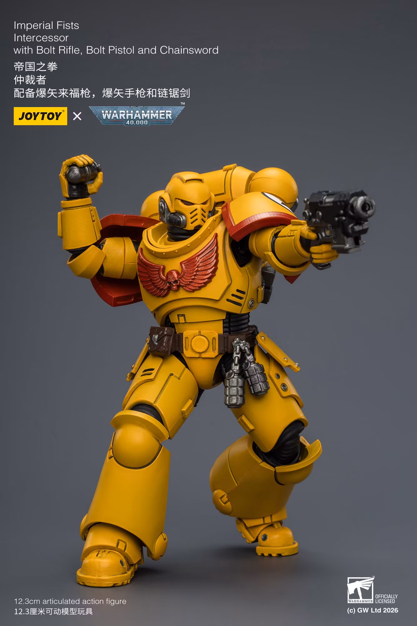 Warhammer 40,000 Imperial Fists Intercessor 1/18 Scale Action Figure