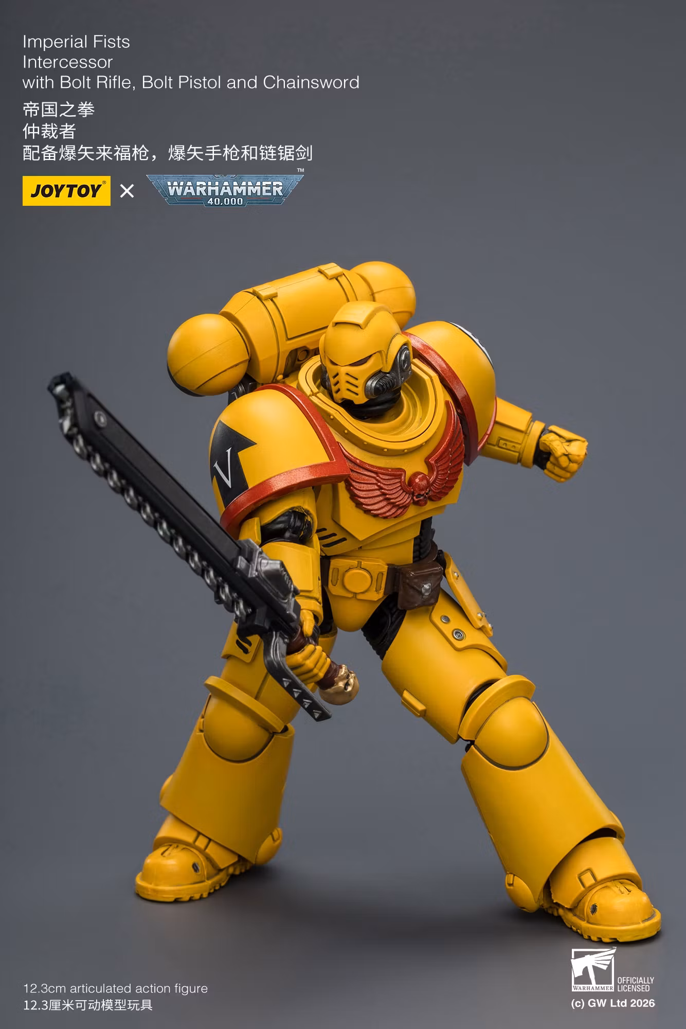 Warhammer 40,000 Imperial Fists Intercessor 1/18 Scale Action Figure