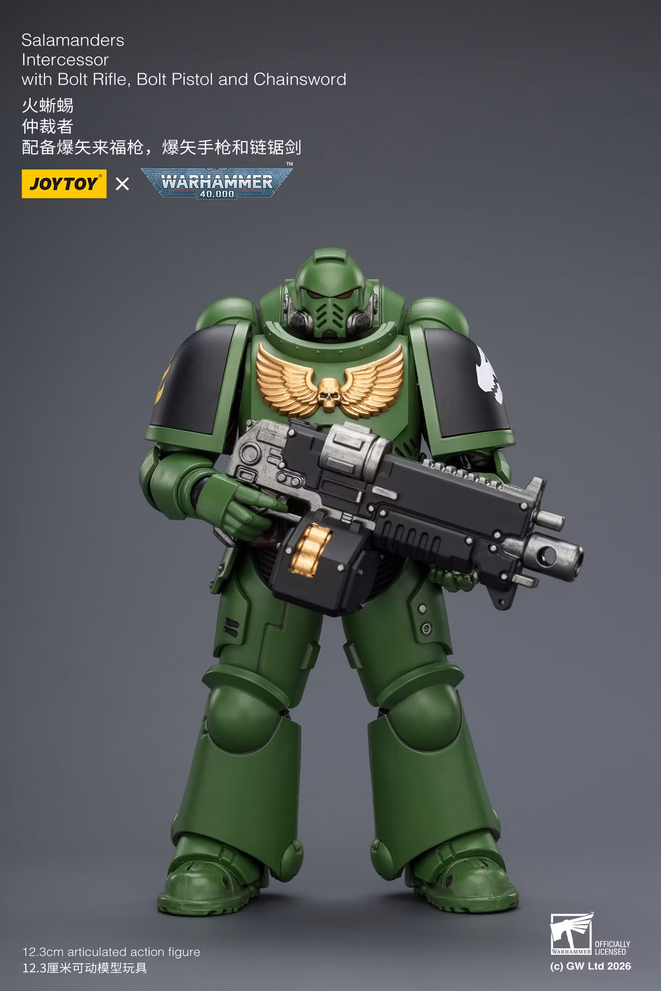 Warhammer 40,000 Salamanders Intercessor 1/18 Scale Action Figure