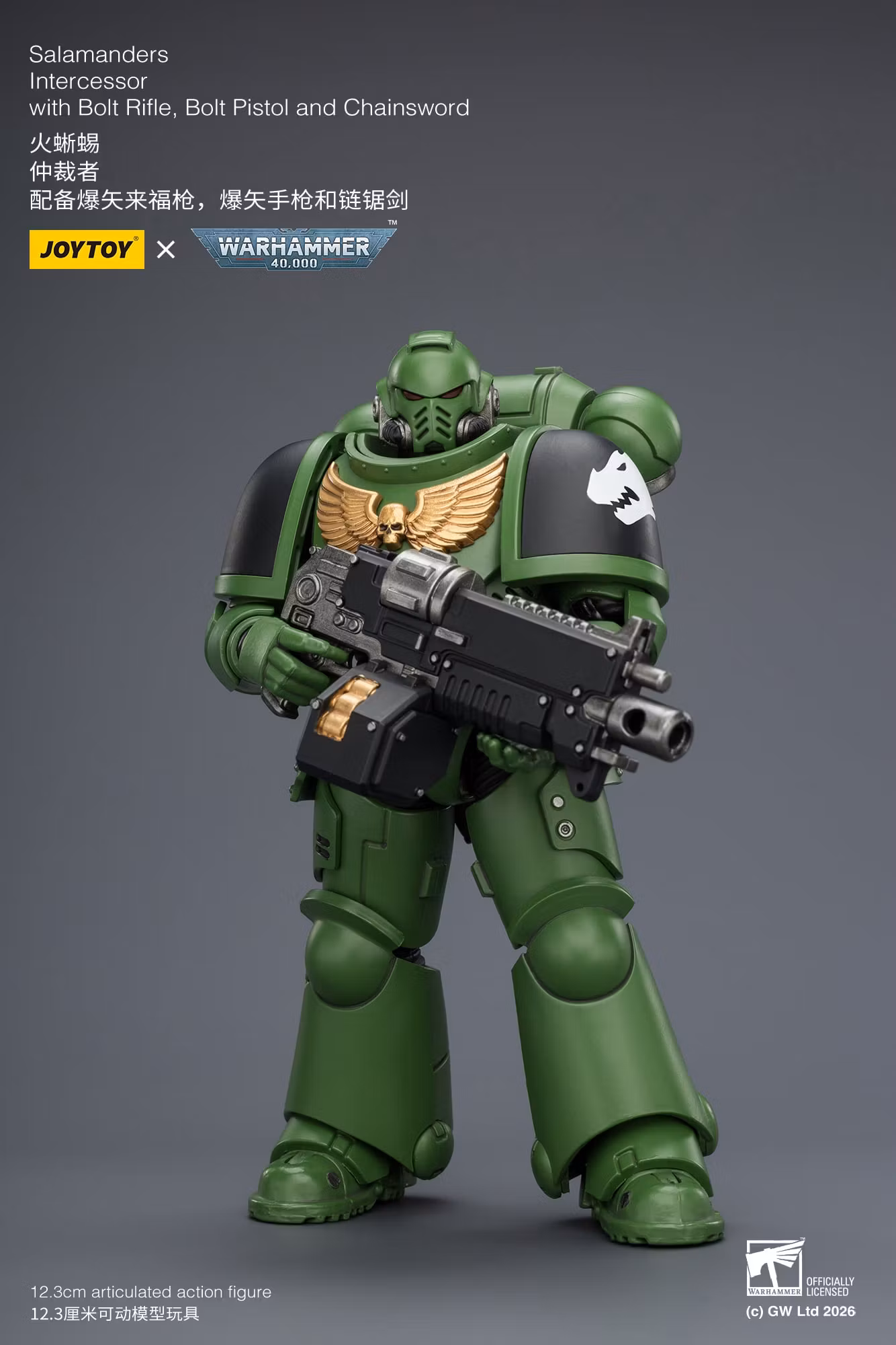 Warhammer 40,000 Salamanders Intercessor 1/18 Scale Action Figure