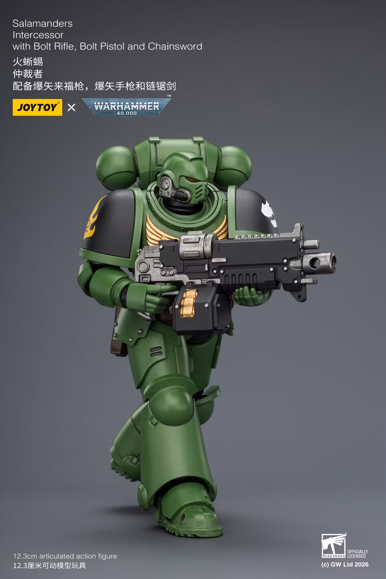 Warhammer 40,000 Salamanders Intercessor 1/18 Scale Action Figure