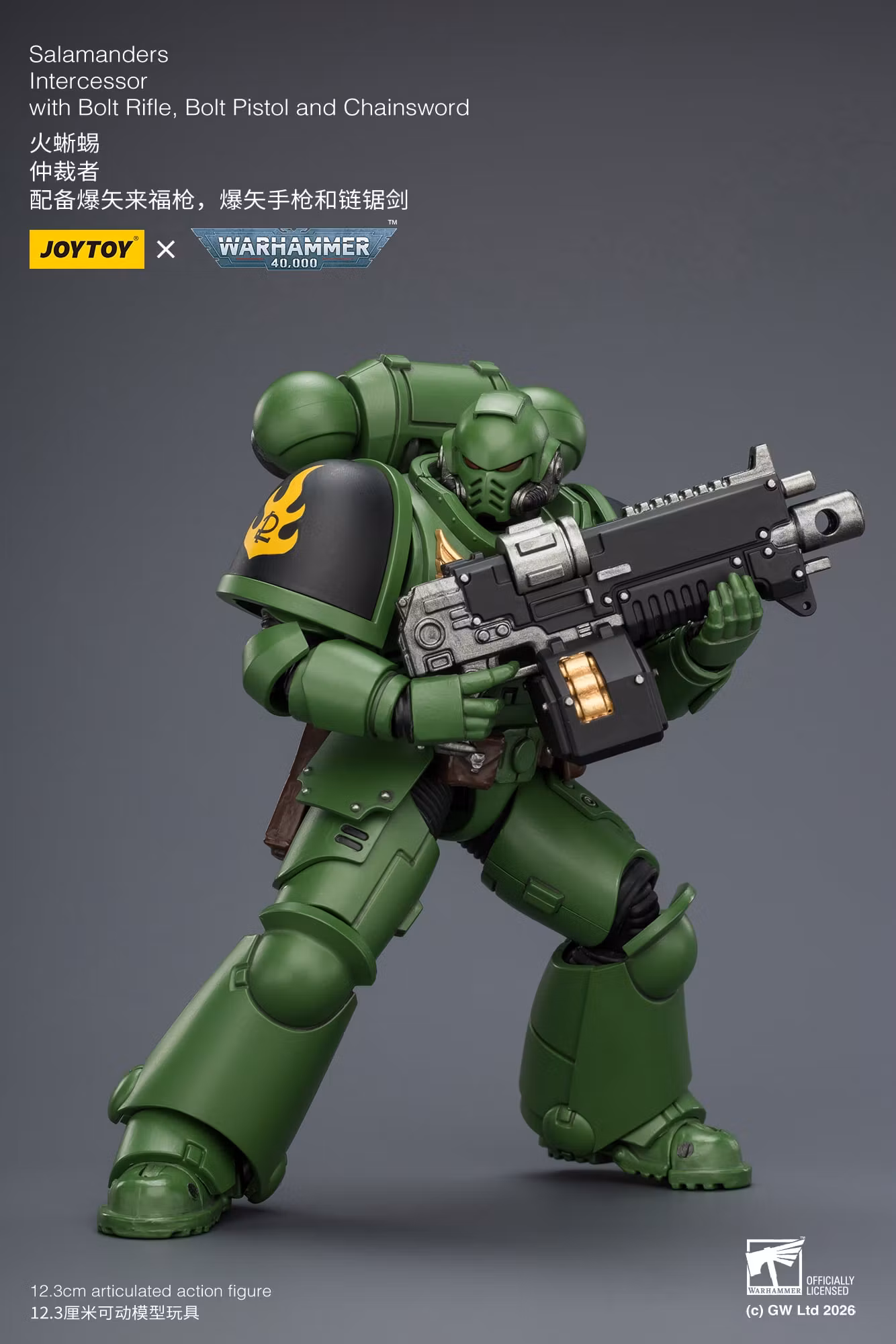 Warhammer 40,000 Salamanders Intercessor 1/18 Scale Action Figure