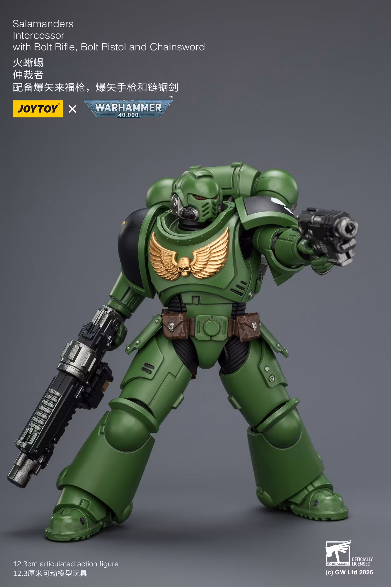Warhammer 40,000 Salamanders Intercessor 1/18 Scale Action Figure