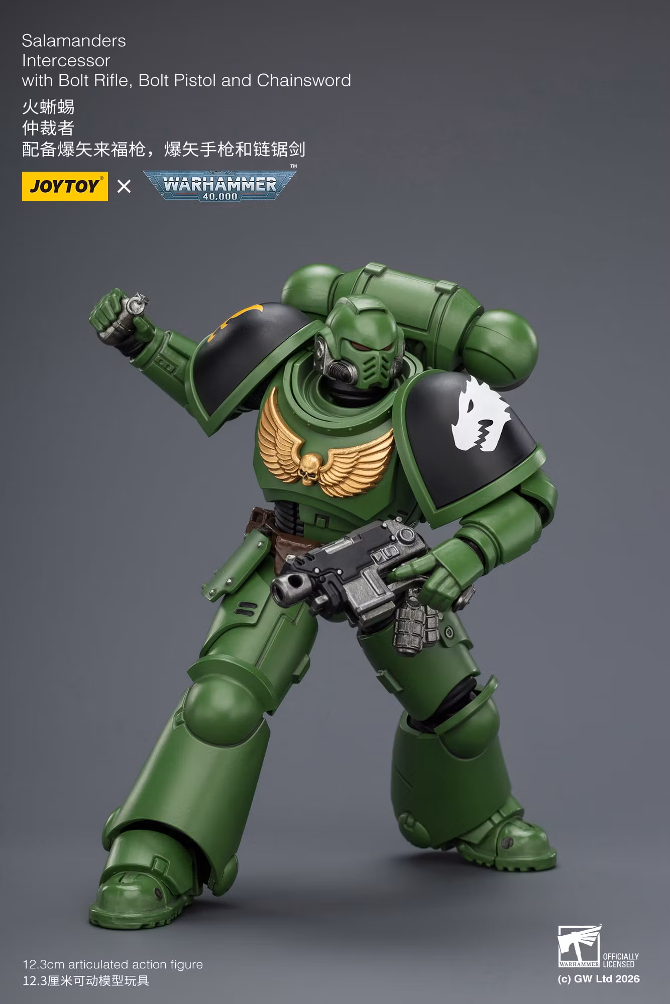 Warhammer 40,000 Salamanders Intercessor 1/18 Scale Action Figure