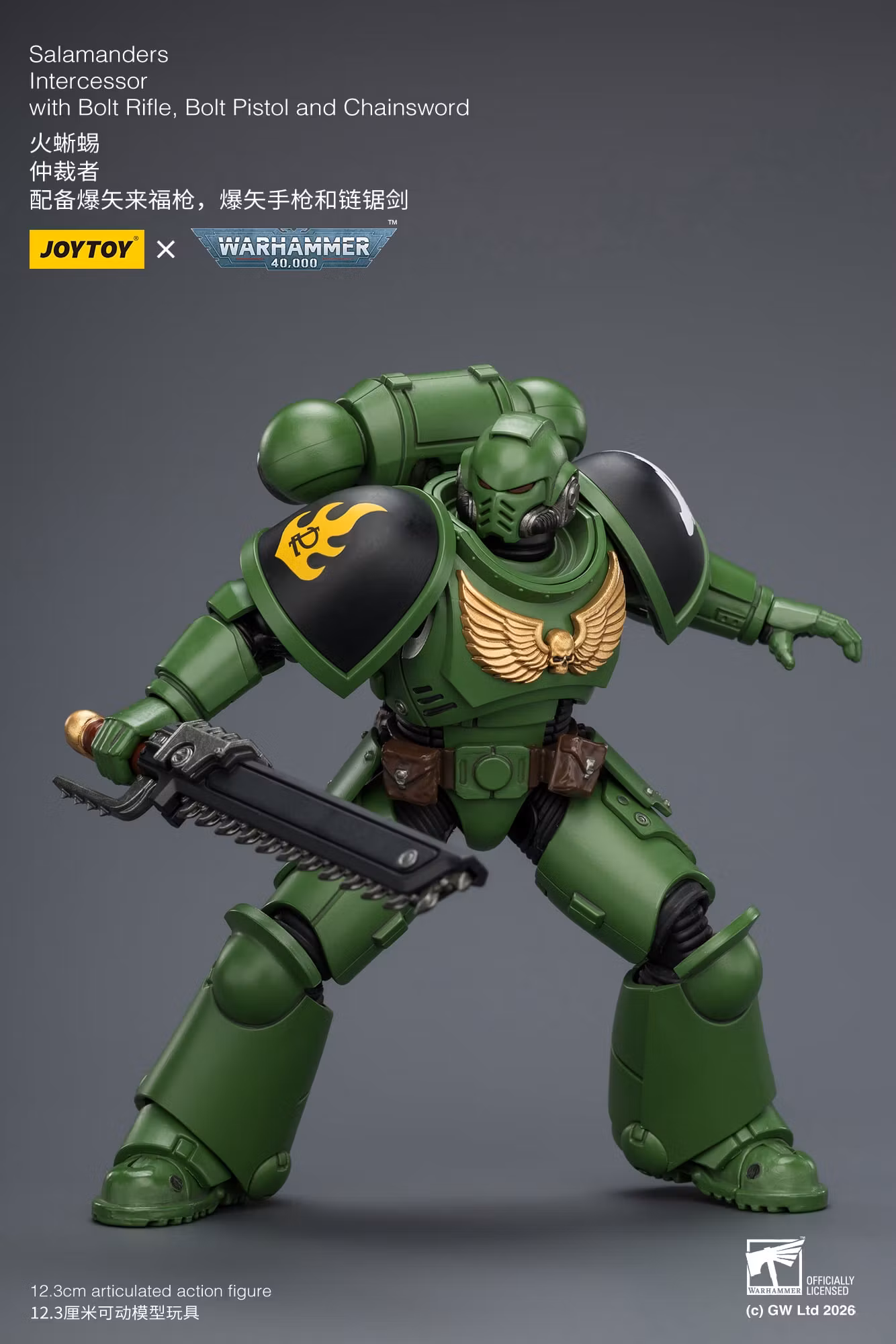Warhammer 40,000 Salamanders Intercessor 1/18 Scale Action Figure