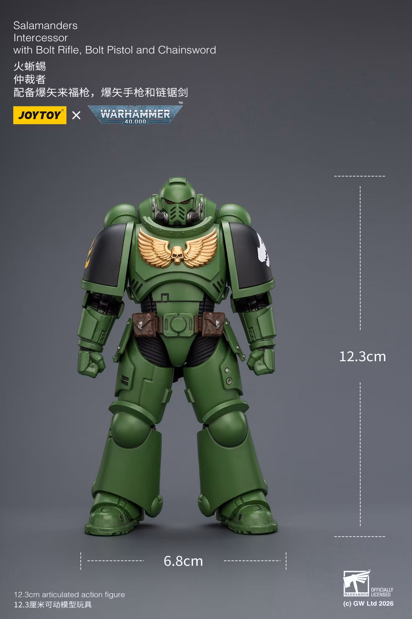 Warhammer 40,000 Salamanders Intercessor 1/18 Scale Action Figure