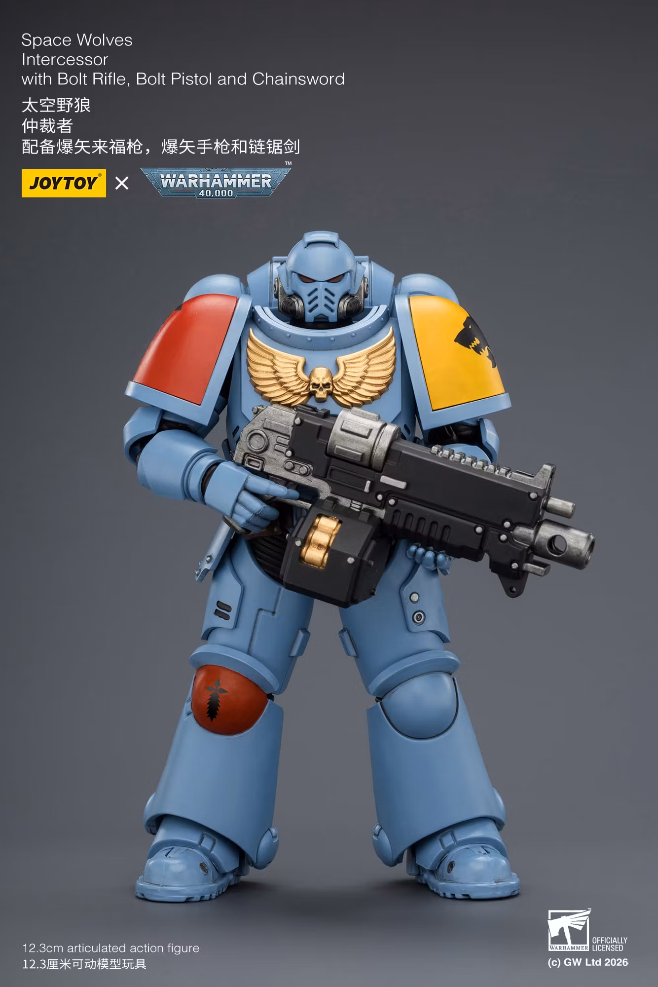 Warhammer 40,000 Space Wolves Intercessor 1/18 Scale Action Figure