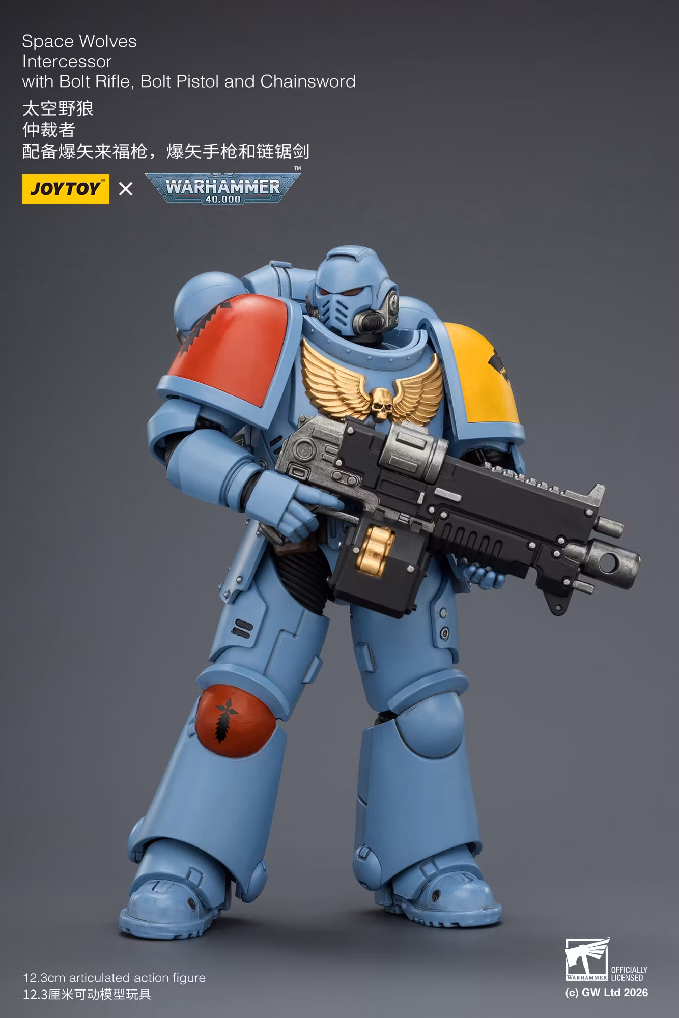 Warhammer 40,000 Space Wolves Intercessor 1/18 Scale Action Figure