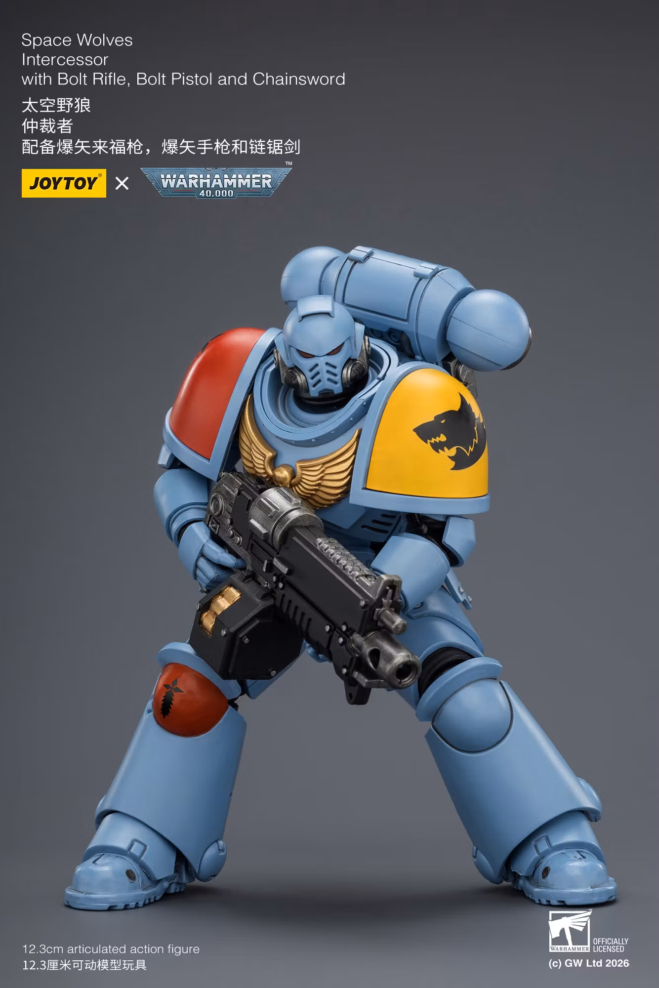 Warhammer 40,000 Space Wolves Intercessor 1/18 Scale Action Figure