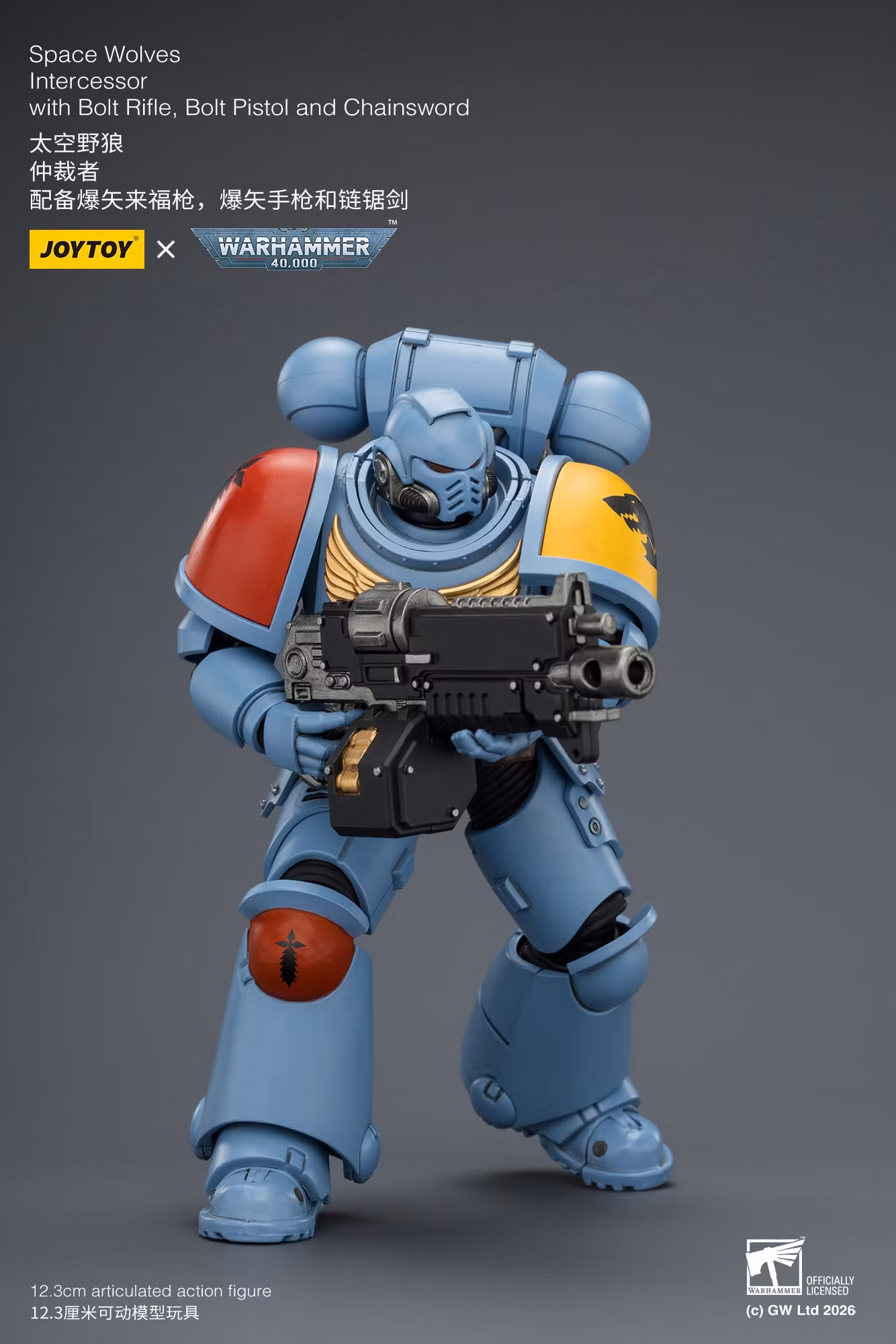 Warhammer 40,000 Space Wolves Intercessor 1/18 Scale Action Figure