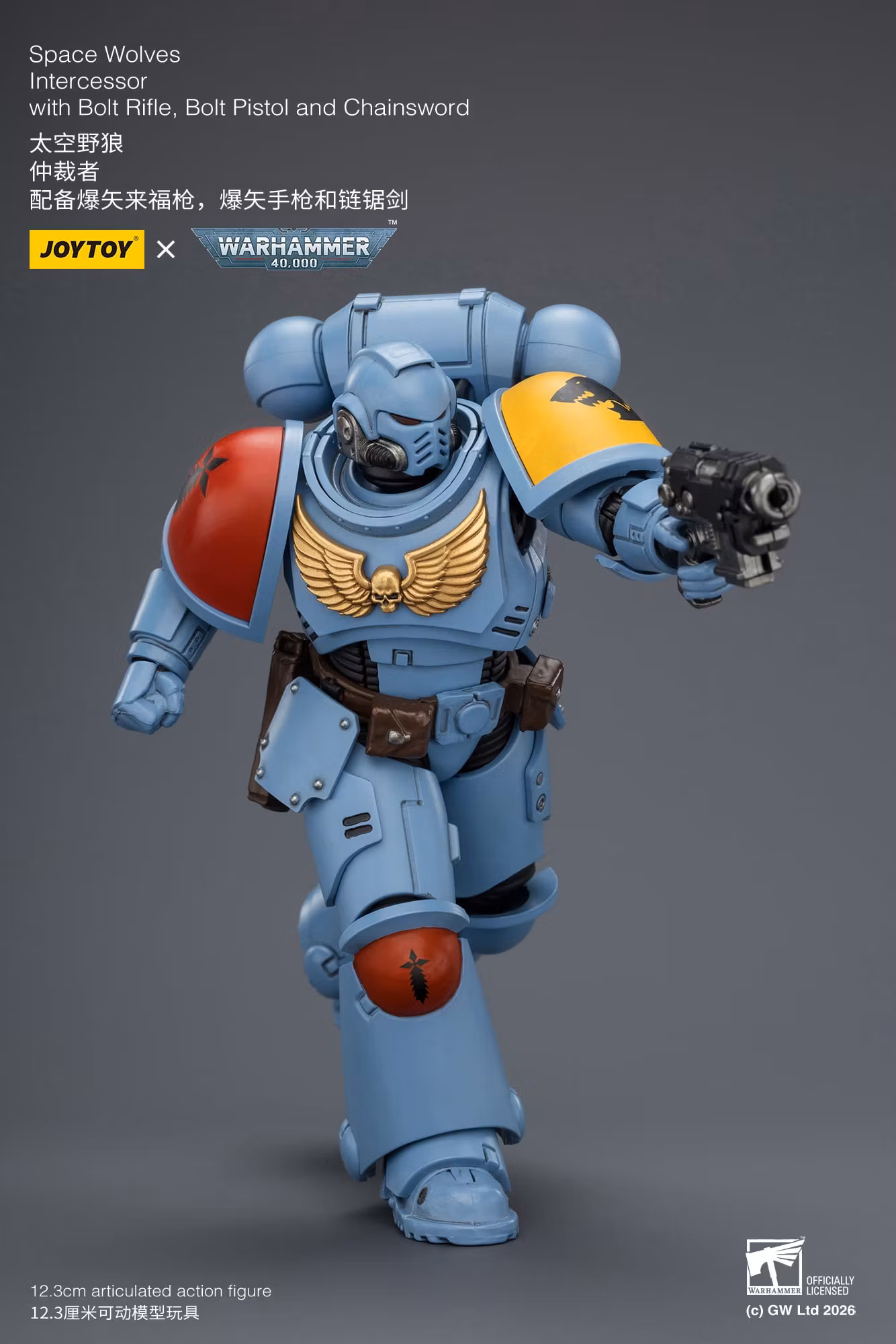 Warhammer 40,000 Space Wolves Intercessor 1/18 Scale Action Figure