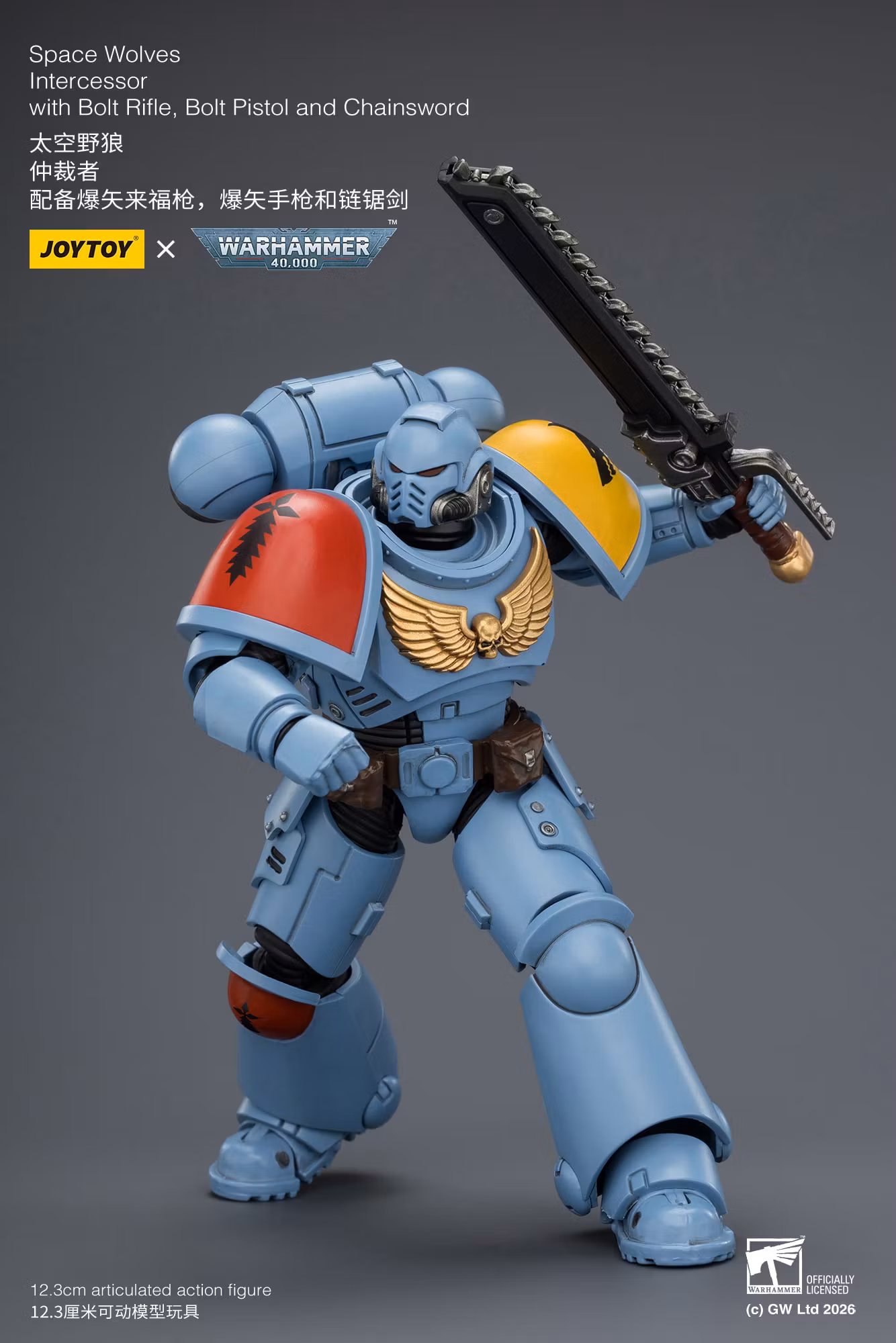 Warhammer 40,000 Space Wolves Intercessor 1/18 Scale Action Figure