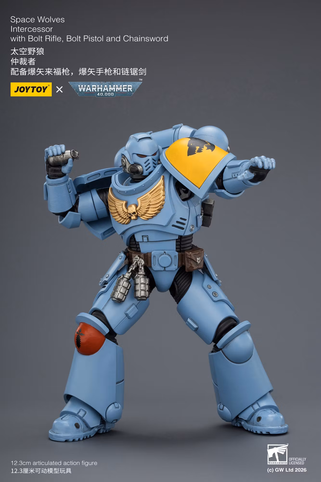 Warhammer 40,000 Space Wolves Intercessor 1/18 Scale Action Figure