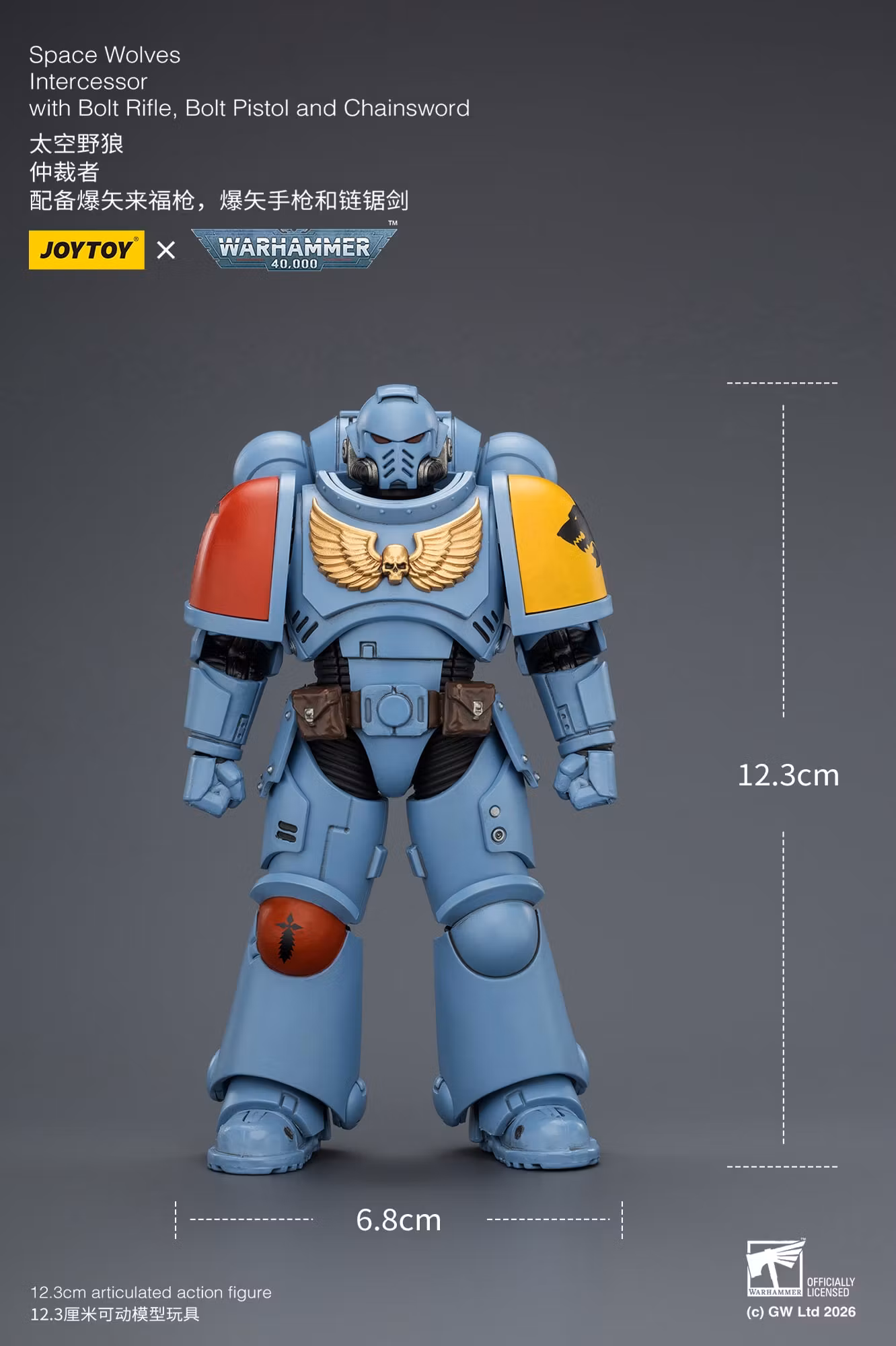 Warhammer 40,000 Space Wolves Intercessor 1/18 Scale Action Figure