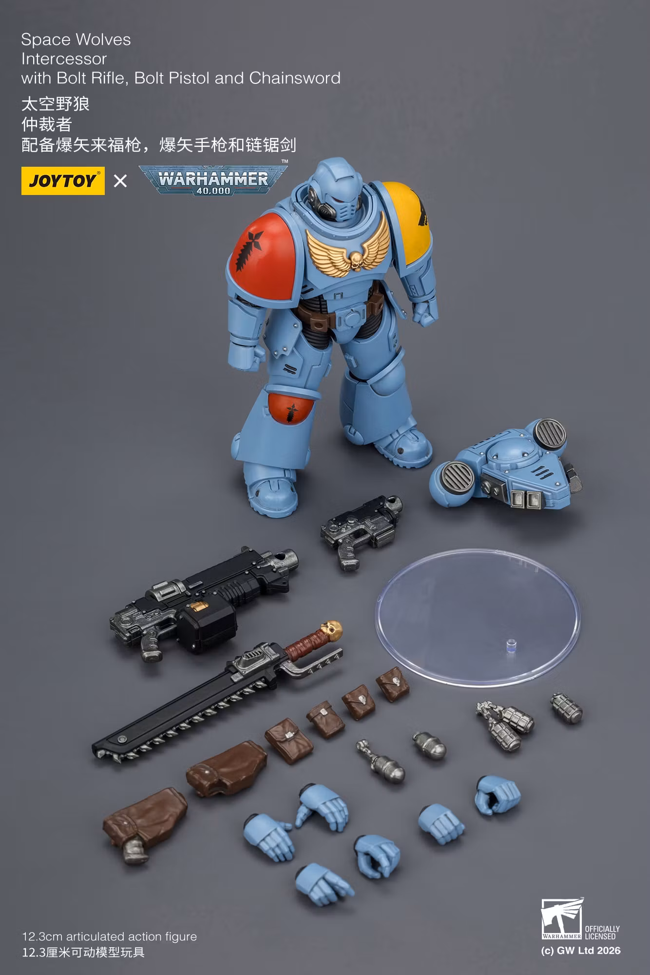 Warhammer 40,000 Space Wolves Intercessor 1/18 Scale Action Figure