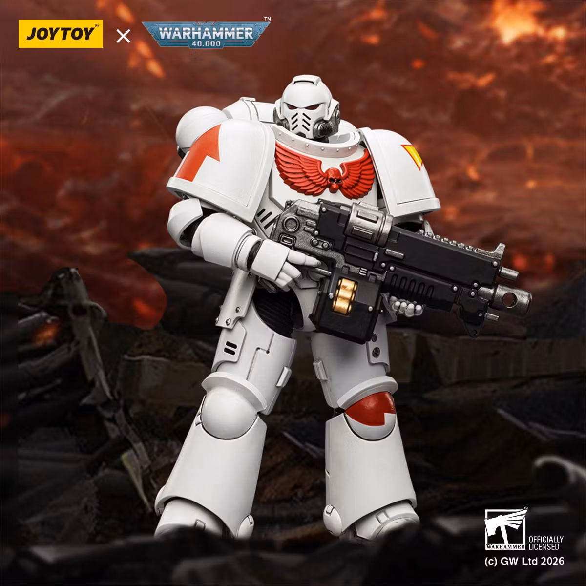 Warhammer 40,000 White Scars Intercessor 1/18 Scale Action Figure