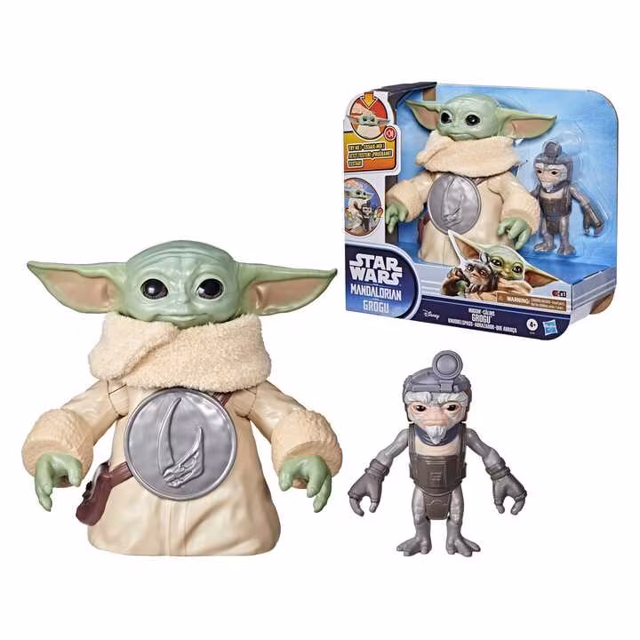 Star Wars: The Mandalorian & Grogu Electronic Action Figure Huggin' Grogu & Anzellan