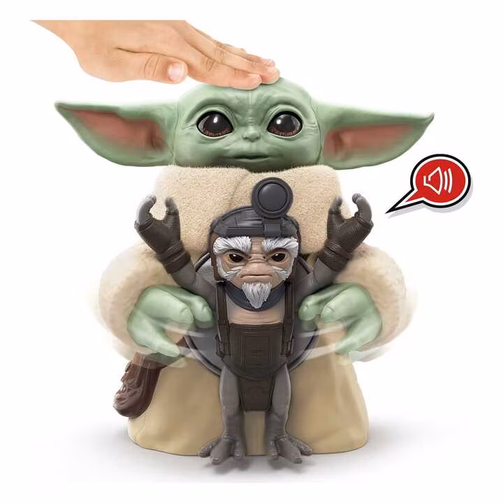 Star Wars: The Mandalorian & Grogu Electronic Action Figure Huggin' Grogu & Anzellan