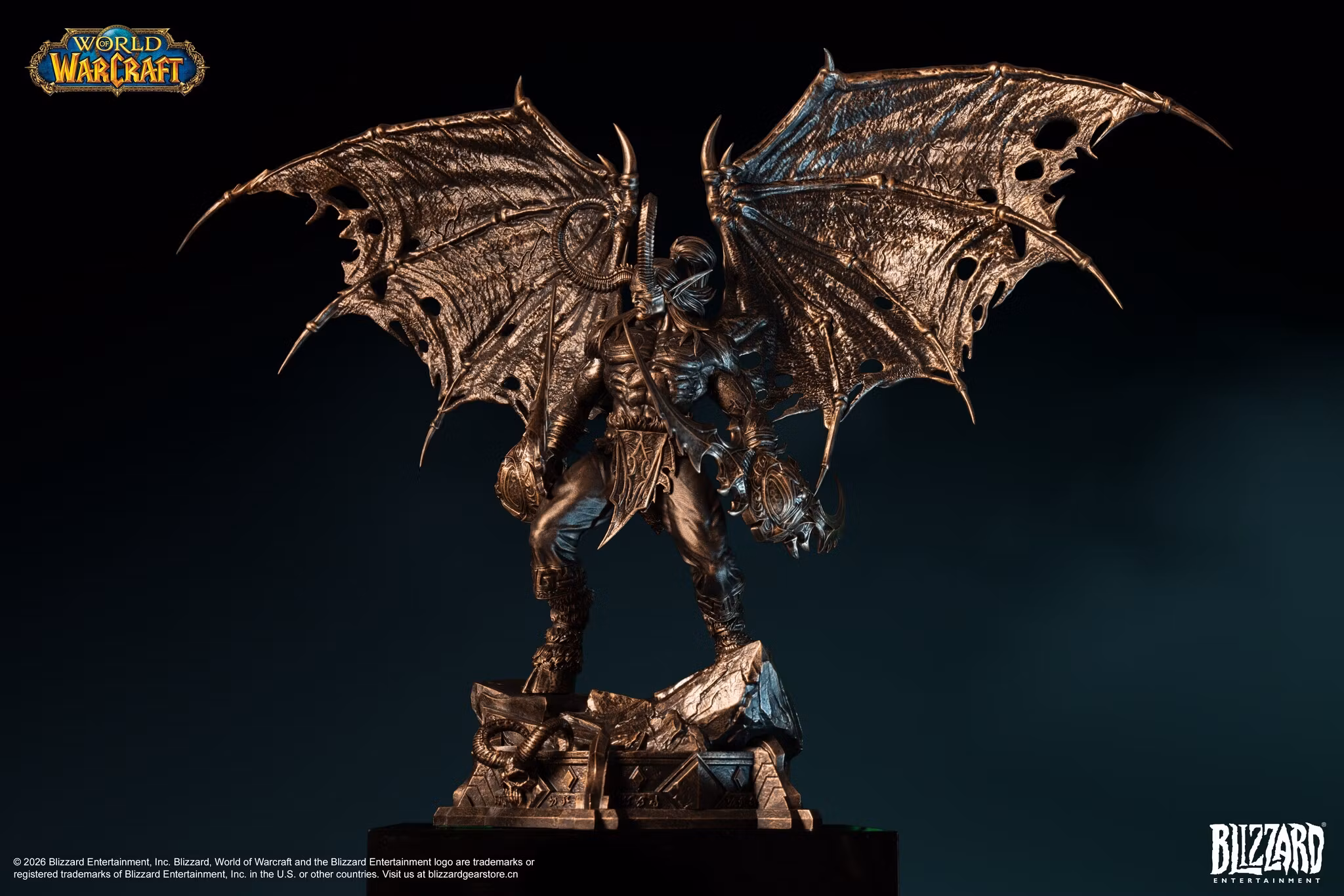 World of Warcraft Illidan Stormrage (Bronze Colored Ver.) 1/10 Scale Statue