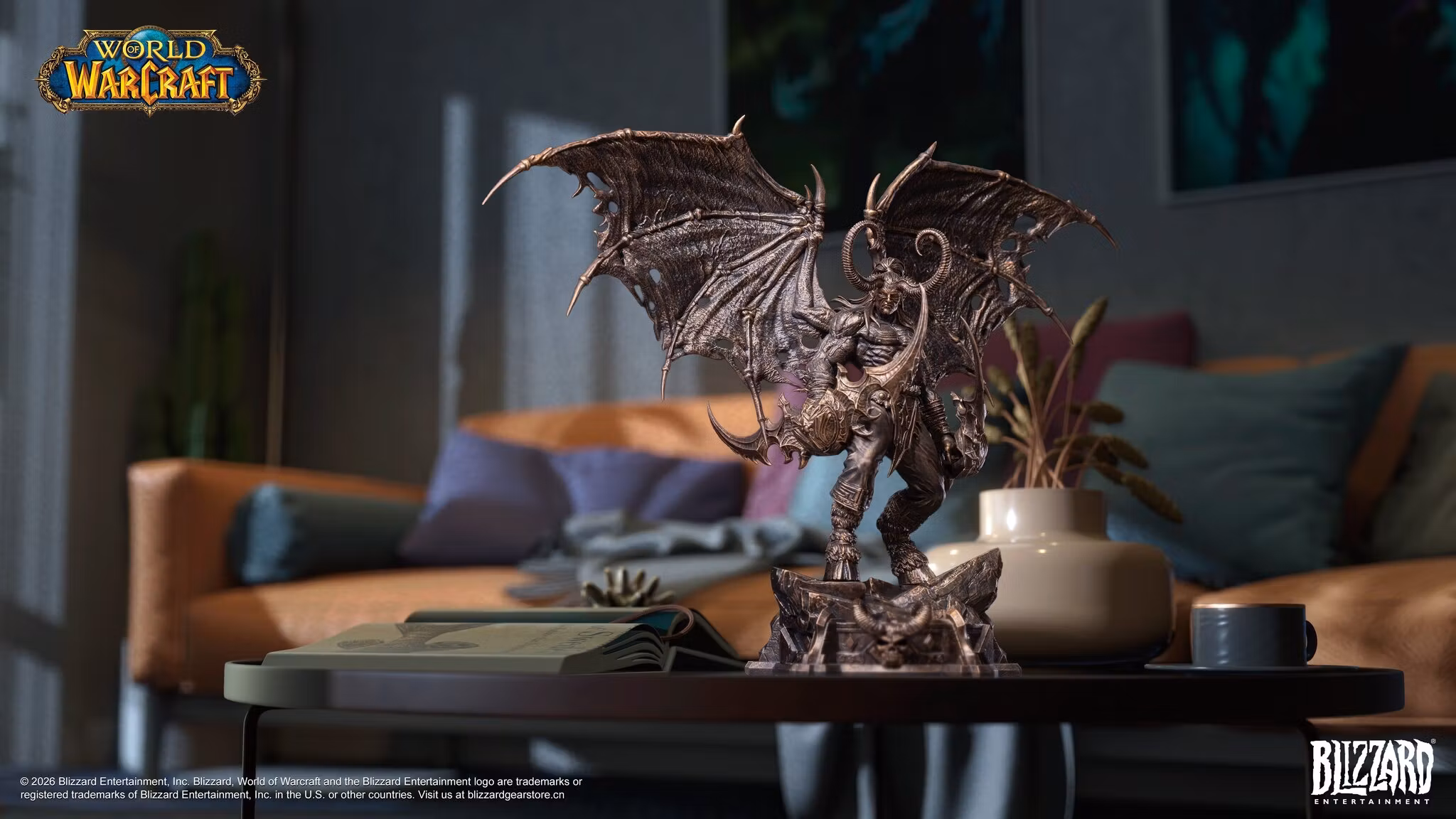 World of Warcraft Illidan Stormrage (Bronze Colored Ver.) 1/10 Scale Statue