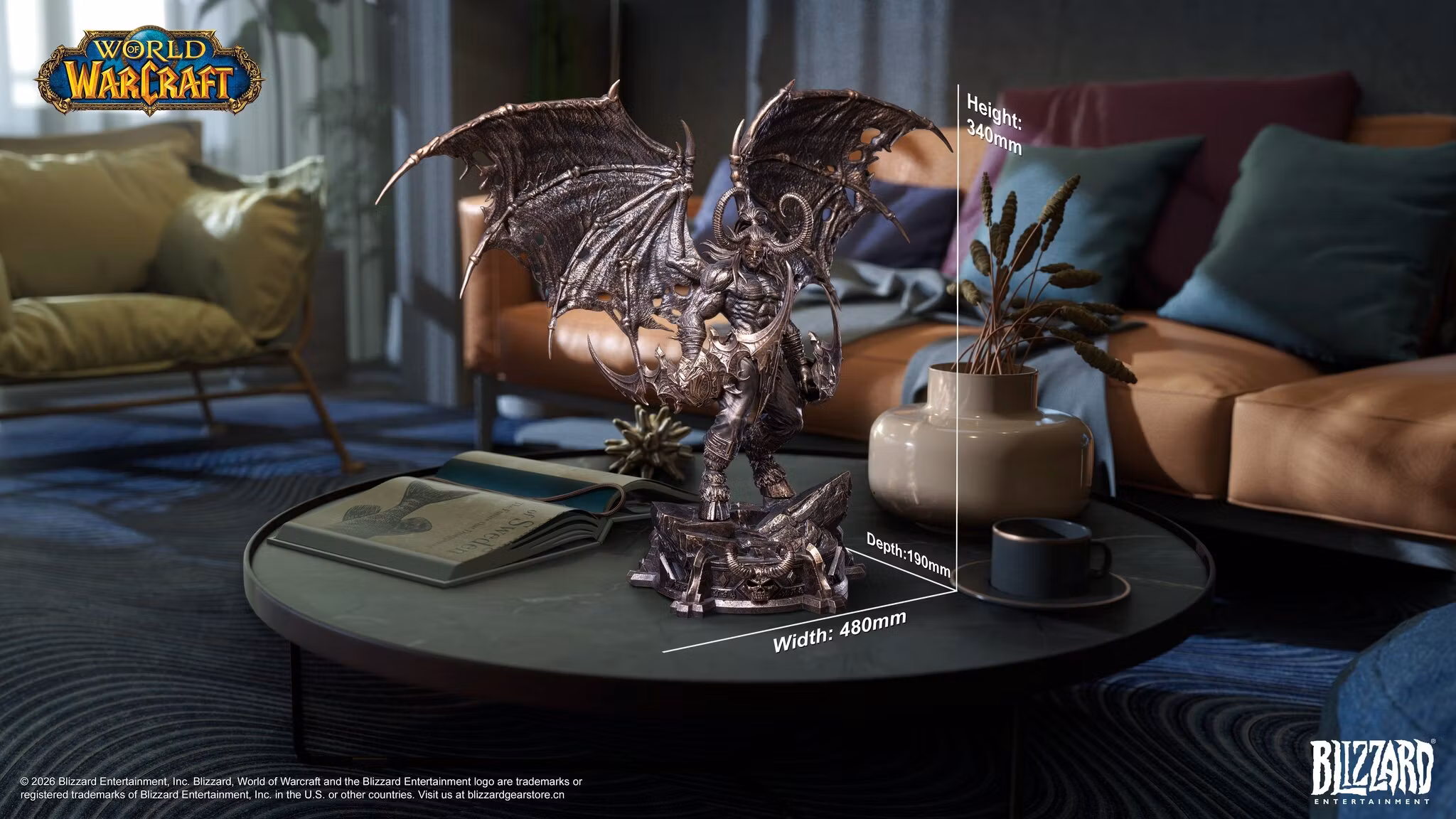 World of Warcraft Illidan Stormrage (Bronze Colored Ver.) 1/10 Scale Statue
