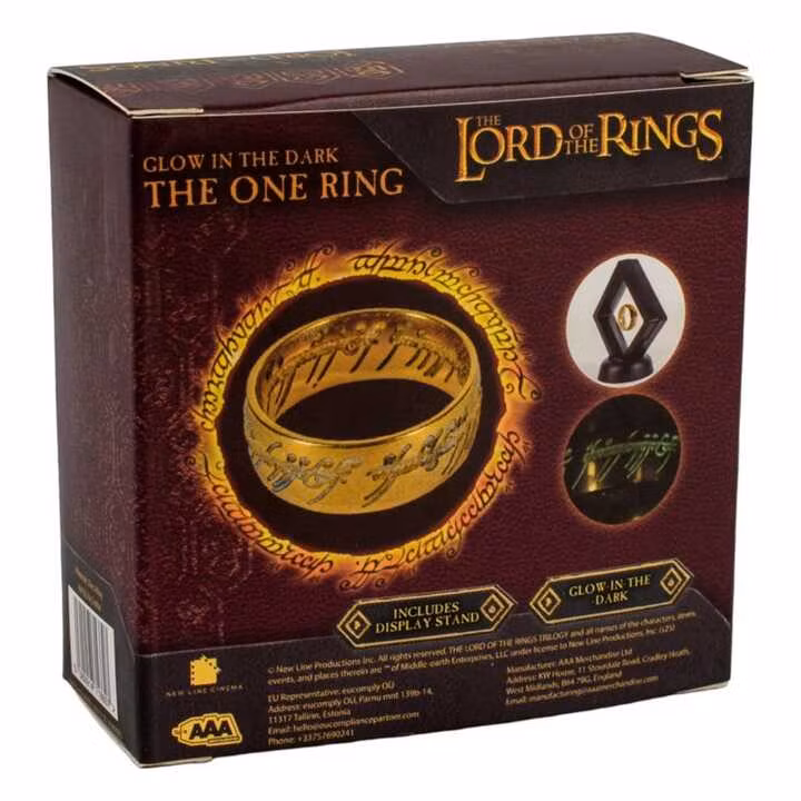 Lord of the Rings Replica One Ring Glow in the Dark