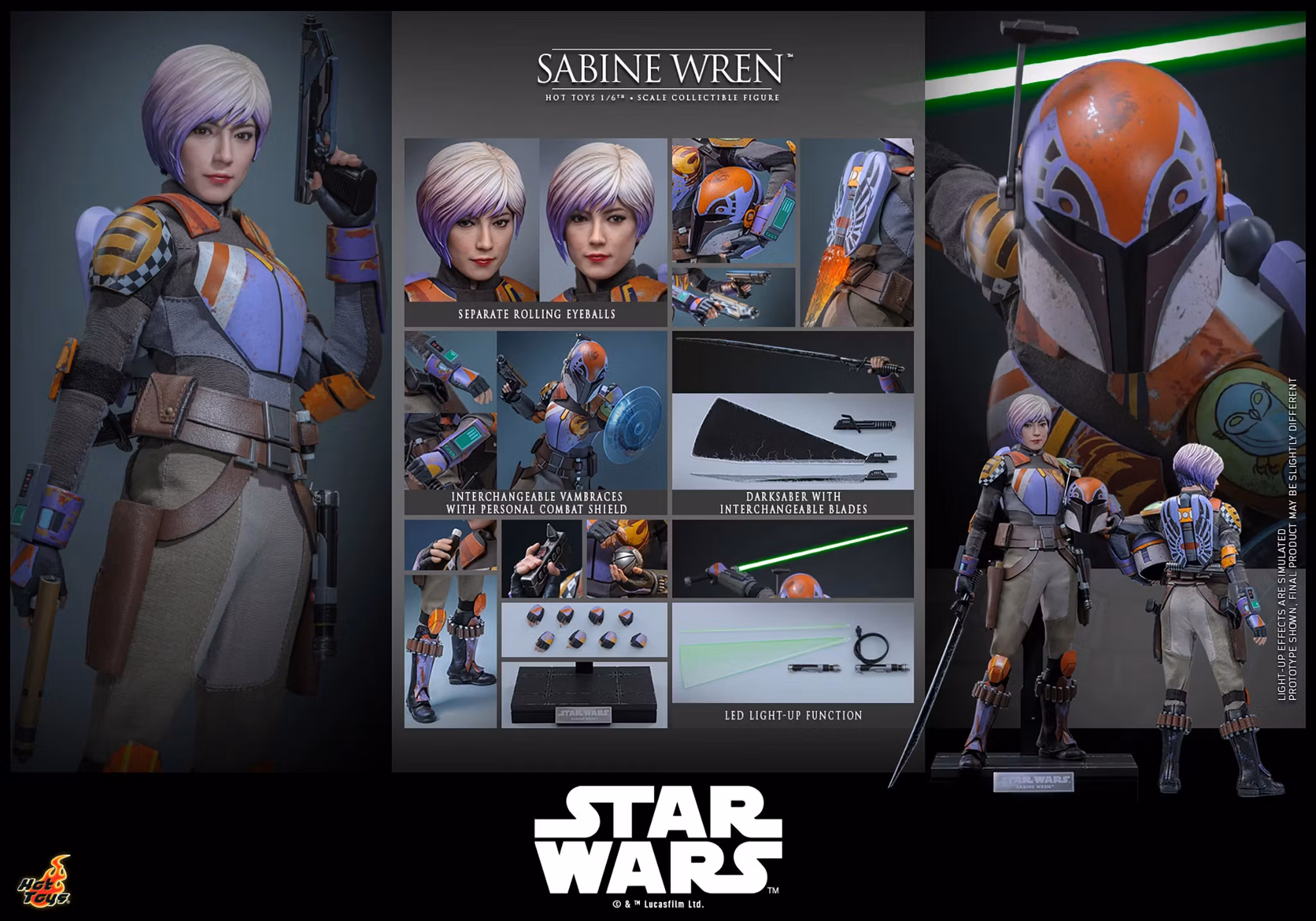 Star Wars Rebels TMS171 Sabine Wren 1/6th Scale Collectible Figure