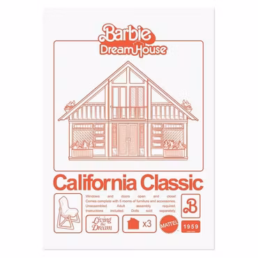 Barbie Art Print California Classic DreamHouse Limited Edition