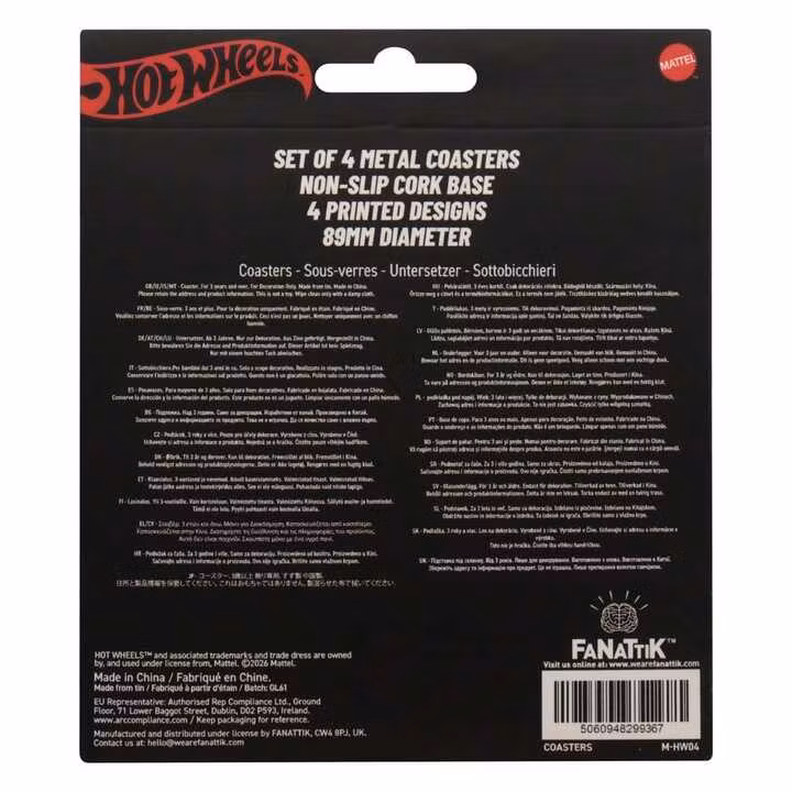 Hot Wheels Coaster 4-Pack