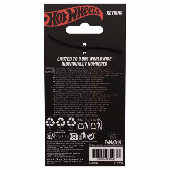 Hot Wheels Keyring Race 'Em Collect 'Em Limited Edition
