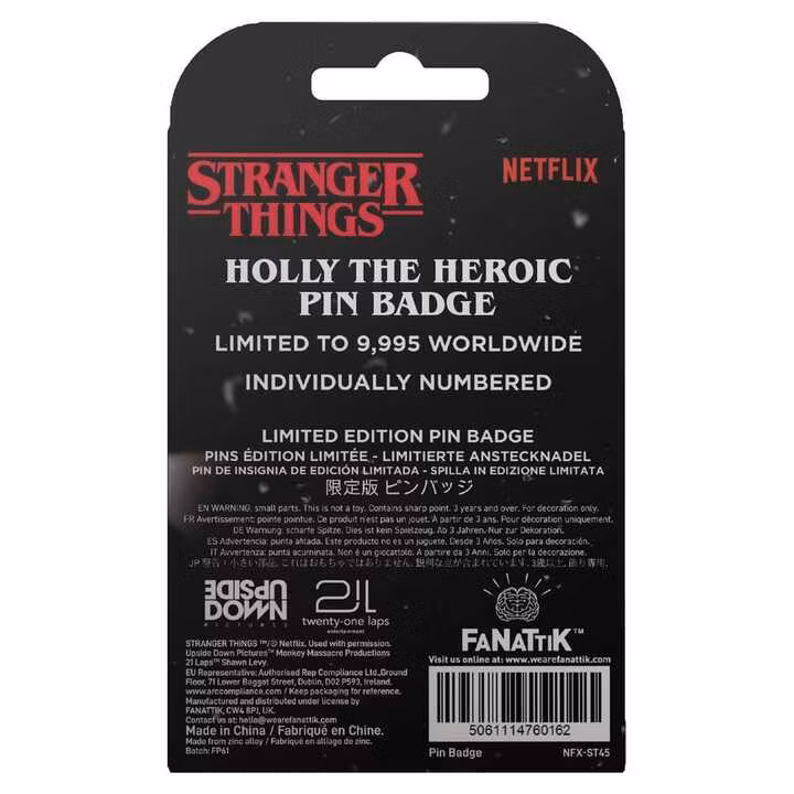Stranger Things Pin Badge Holly The Heroic Limited Edition