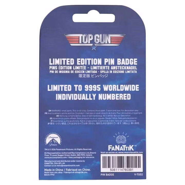 Top Gun Pin Badge Moving Limited Edition