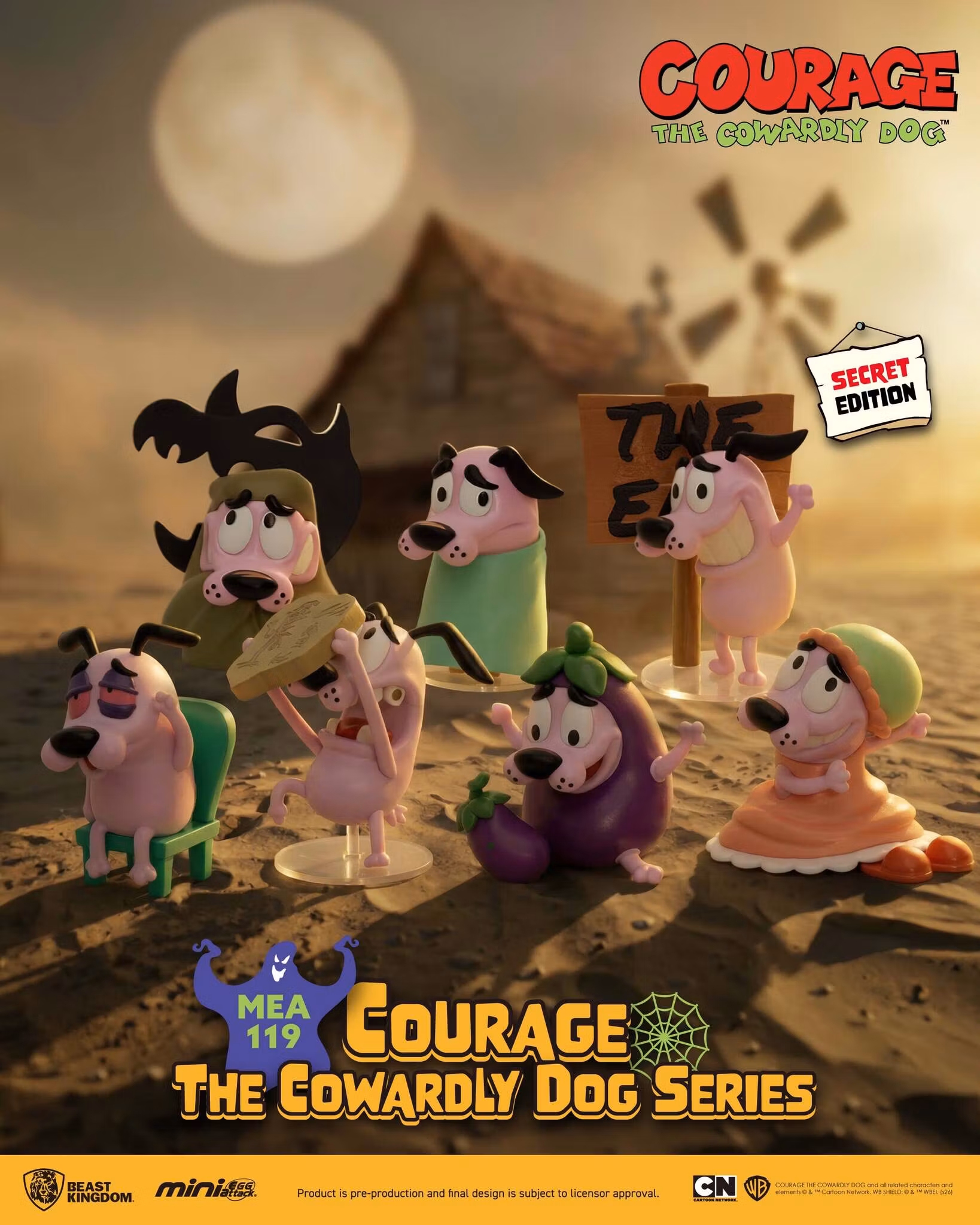 Courage the Cowardly Dog Mini Egg Attack MEA-119 Box of 6 Random Figures