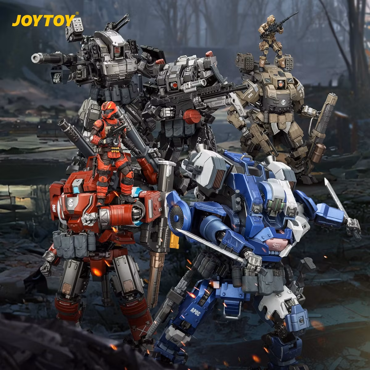 Dark Source APOC Series Iron Skybearer Heavy Fire Assault Mech 1/25 Scale Action Figure