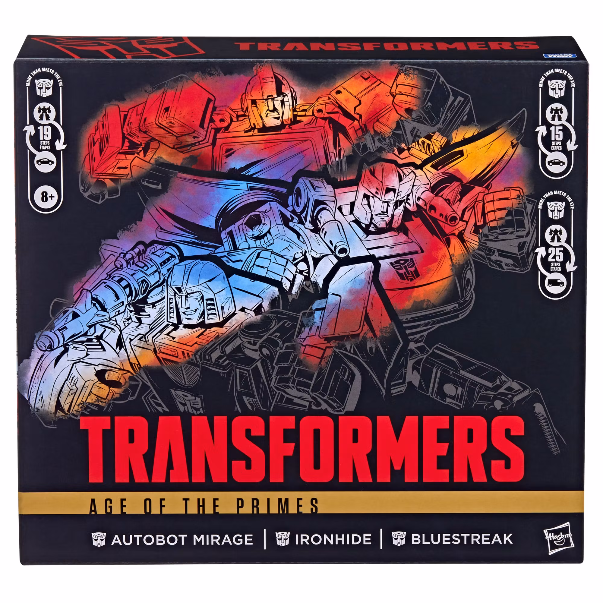 Transformers: Age of the Primes Autobot Mirage, Ironhide & Bluestreak Action Figure Three-Pack