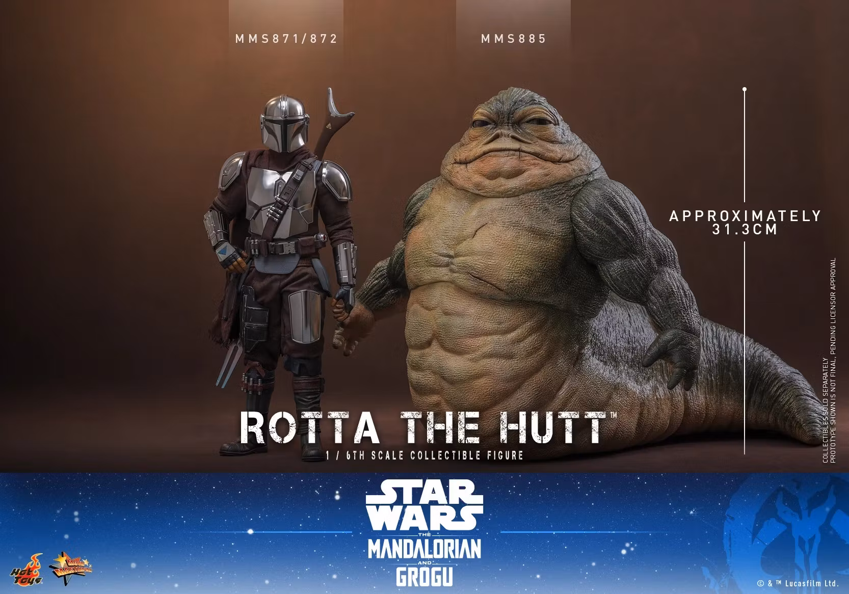 Star Wars: The Mandalorian & Grogu MMS885 Rotta the Hutt 1/6th Scale Collectible Figure