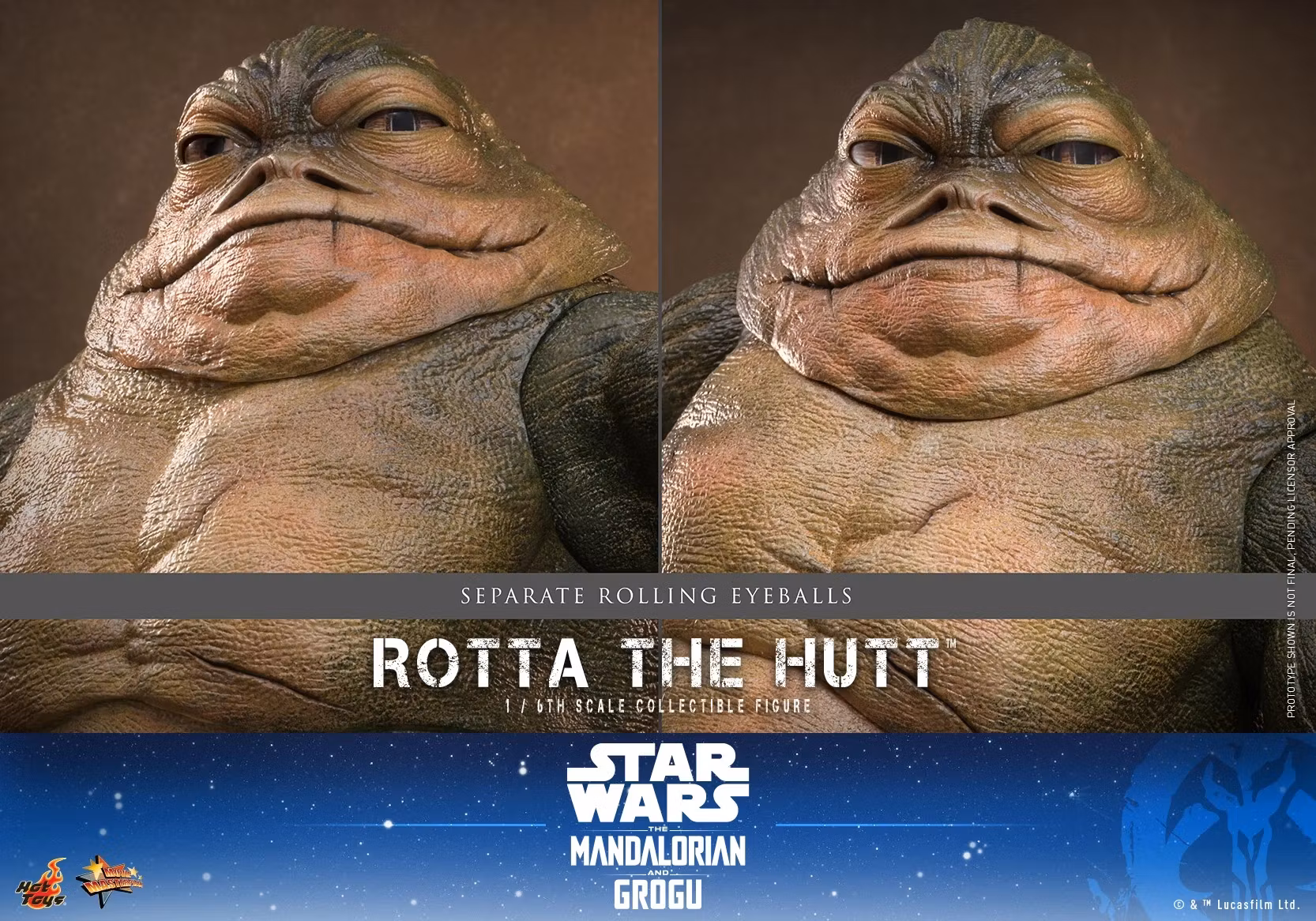 Star Wars: The Mandalorian & Grogu MMS885 Rotta the Hutt 1/6th Scale Collectible Figure