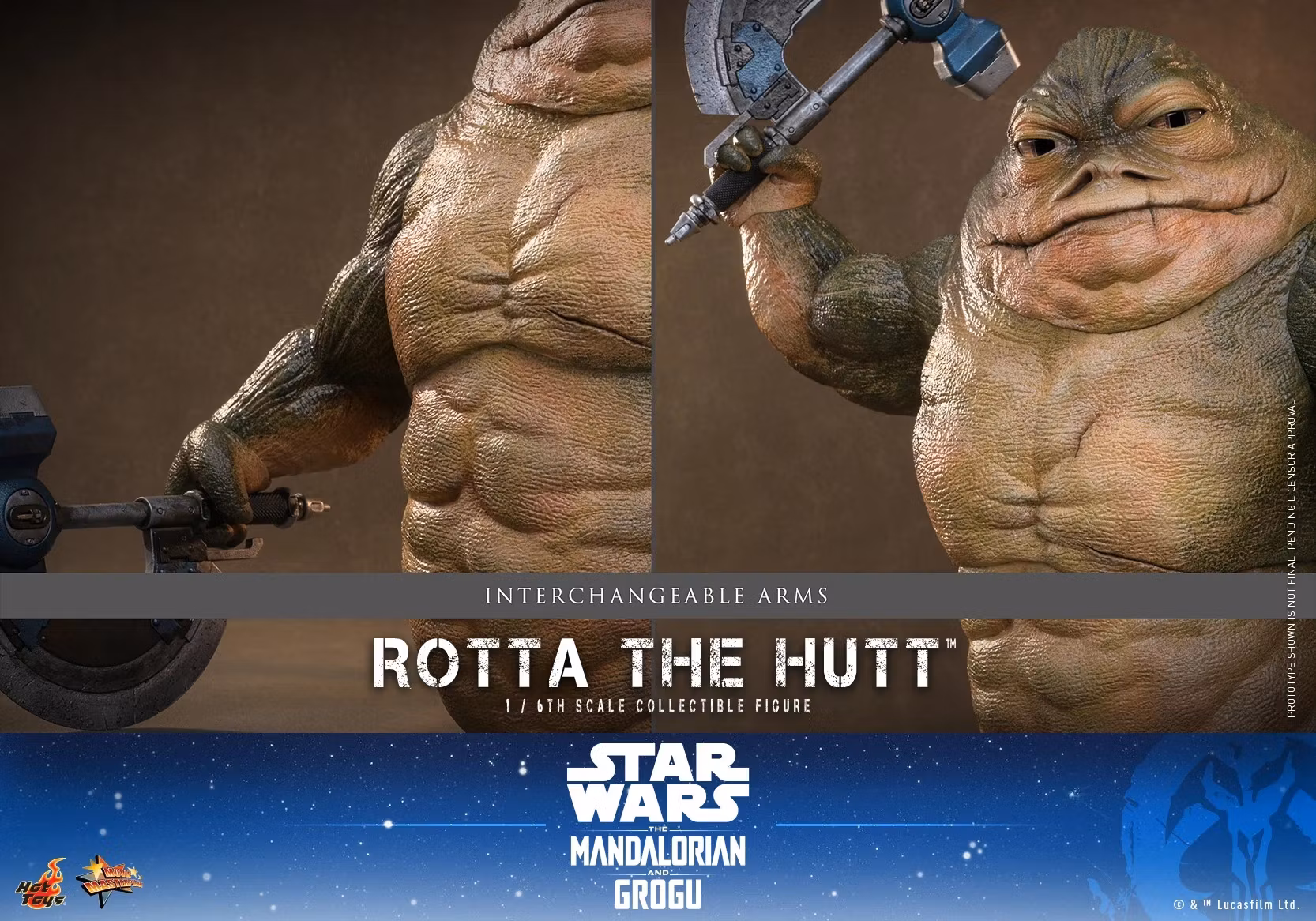 Star Wars: The Mandalorian & Grogu MMS885 Rotta the Hutt 1/6th Scale Collectible Figure