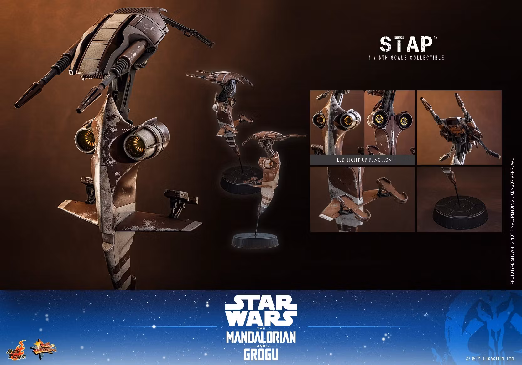 Star Wars: The Mandalorian & Grogu MMS886 STAP 1/6th Scale Collectible