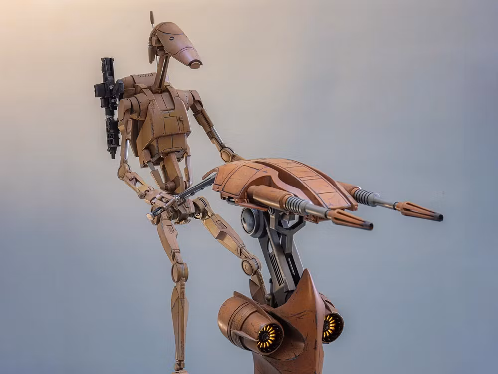 Star Wars: The Phantom Menace MMS887 Battle Droid & STAP 1/6th Scale Collectible Figure and Vehicle Accessory