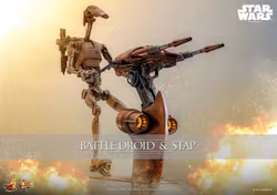 Star Wars: The Phantom Menace MMS887 Battle Droid & STAP 1/6th Scale Collectible Figure and Vehicle Accessory