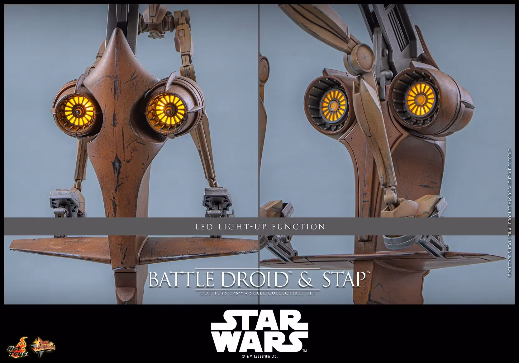 Star Wars: The Phantom Menace MMS887 Battle Droid & STAP 1/6th Scale Collectible Figure and Vehicle Accessory
