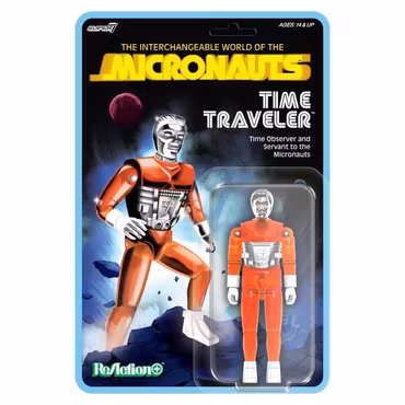 Micronauts ReAction+ Action Figure Wave 04 Time Traveler (Translucent Orange)