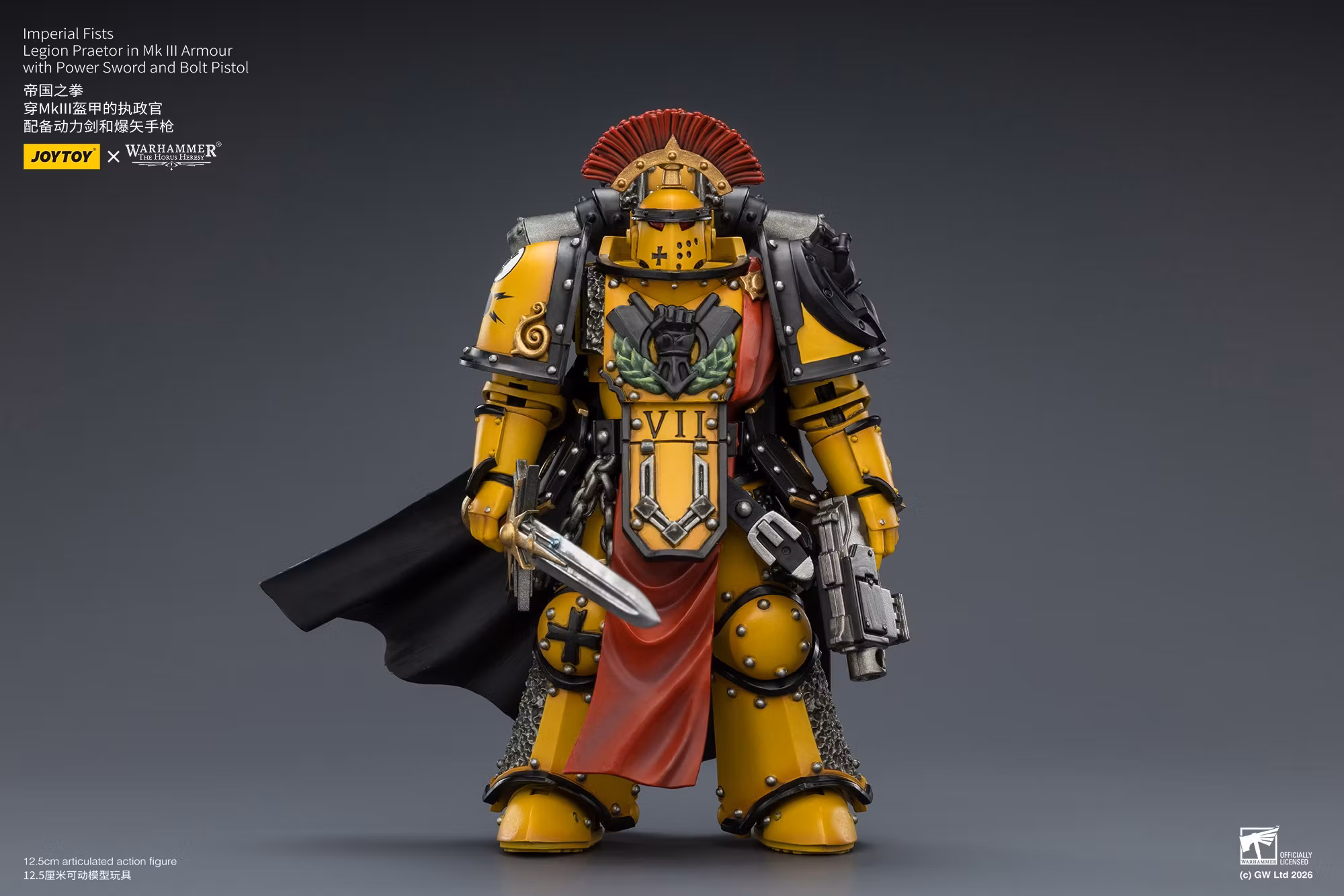 Warhammer: The Horus Heresy Imperial Fists Legion Praetor in Mk III Armour 1/18 Scale Action Figure