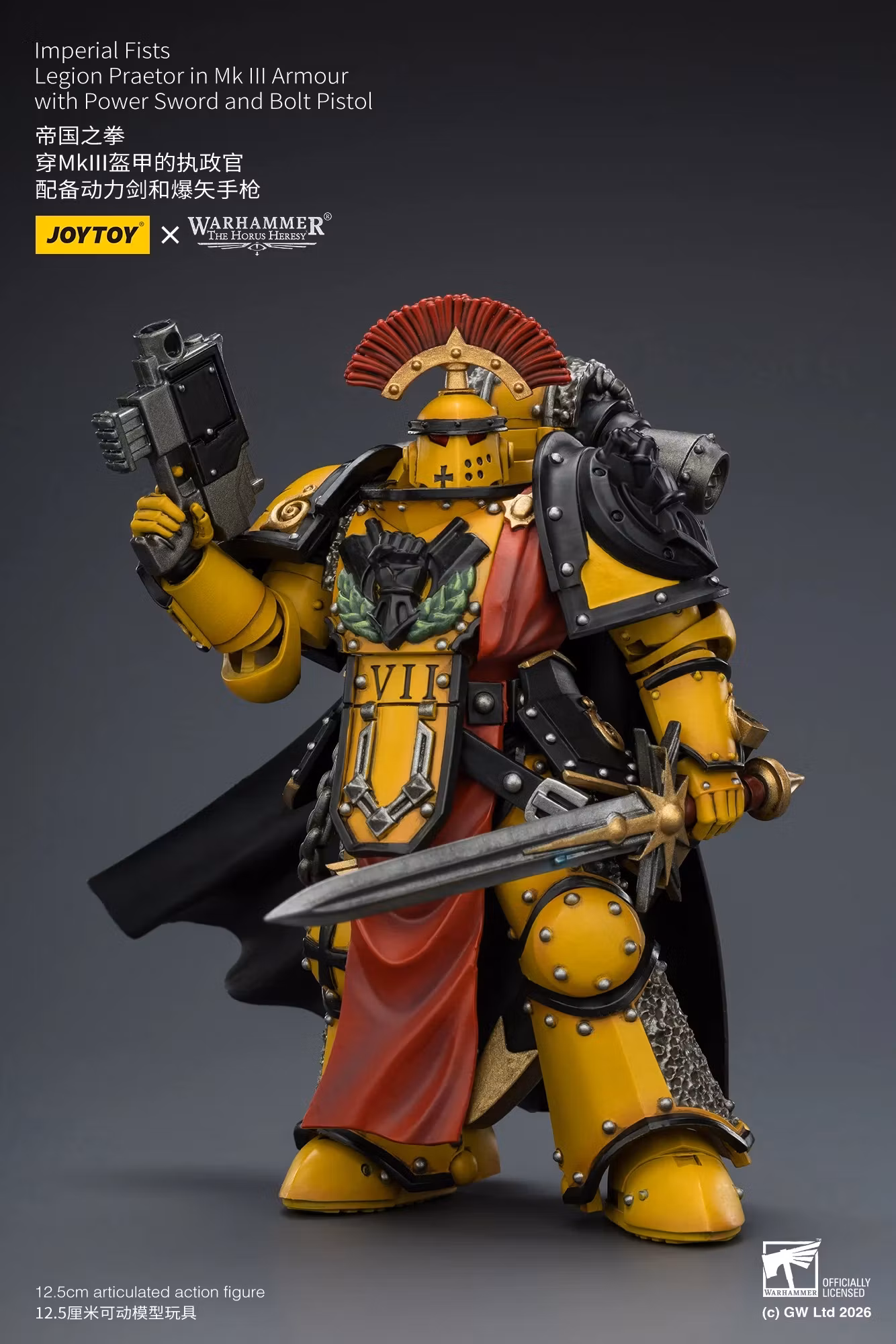 Warhammer: The Horus Heresy Imperial Fists Legion Praetor in Mk III Armour 1/18 Scale Action Figure