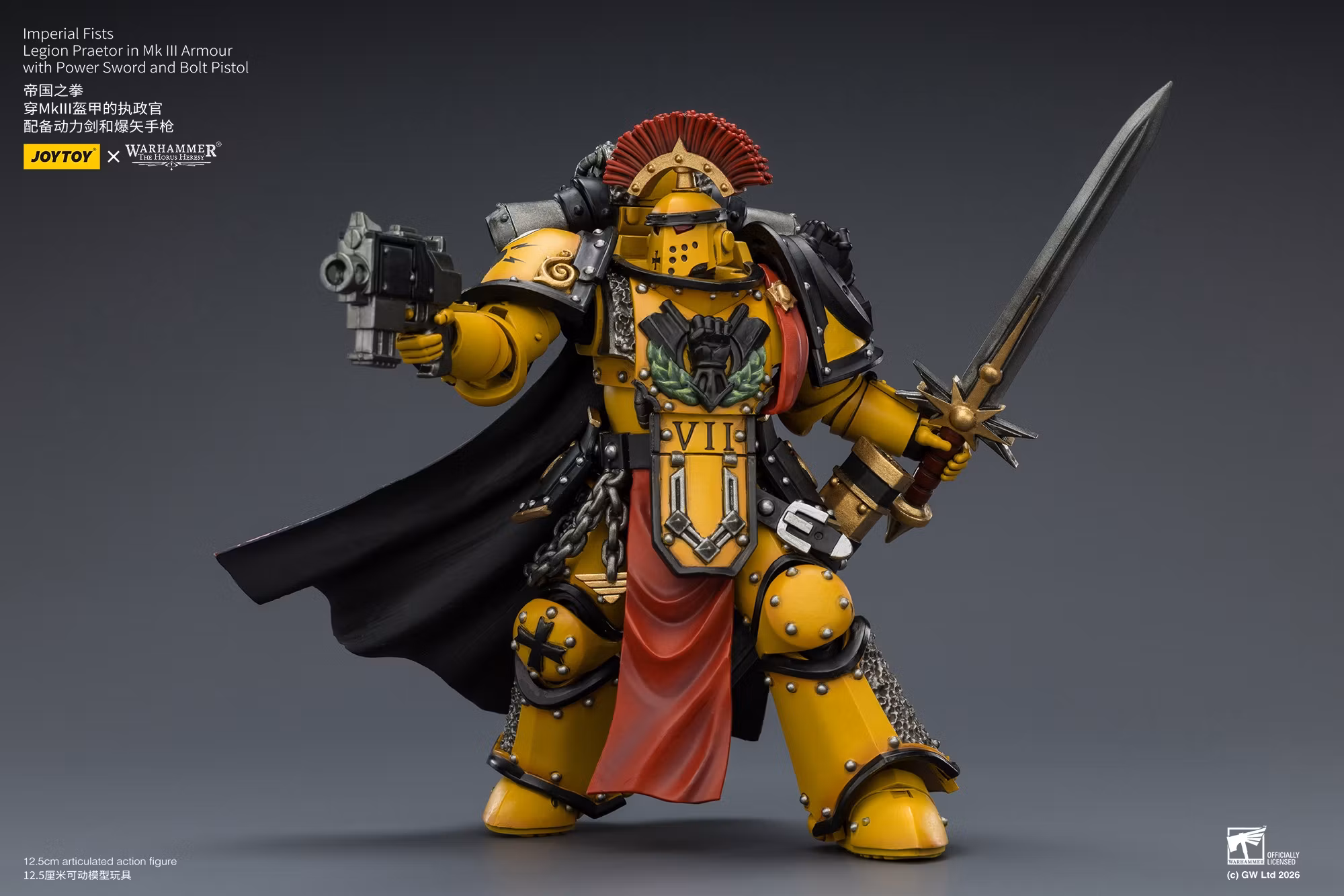 Warhammer: The Horus Heresy Imperial Fists Legion Praetor in Mk III Armour 1/18 Scale Action Figure