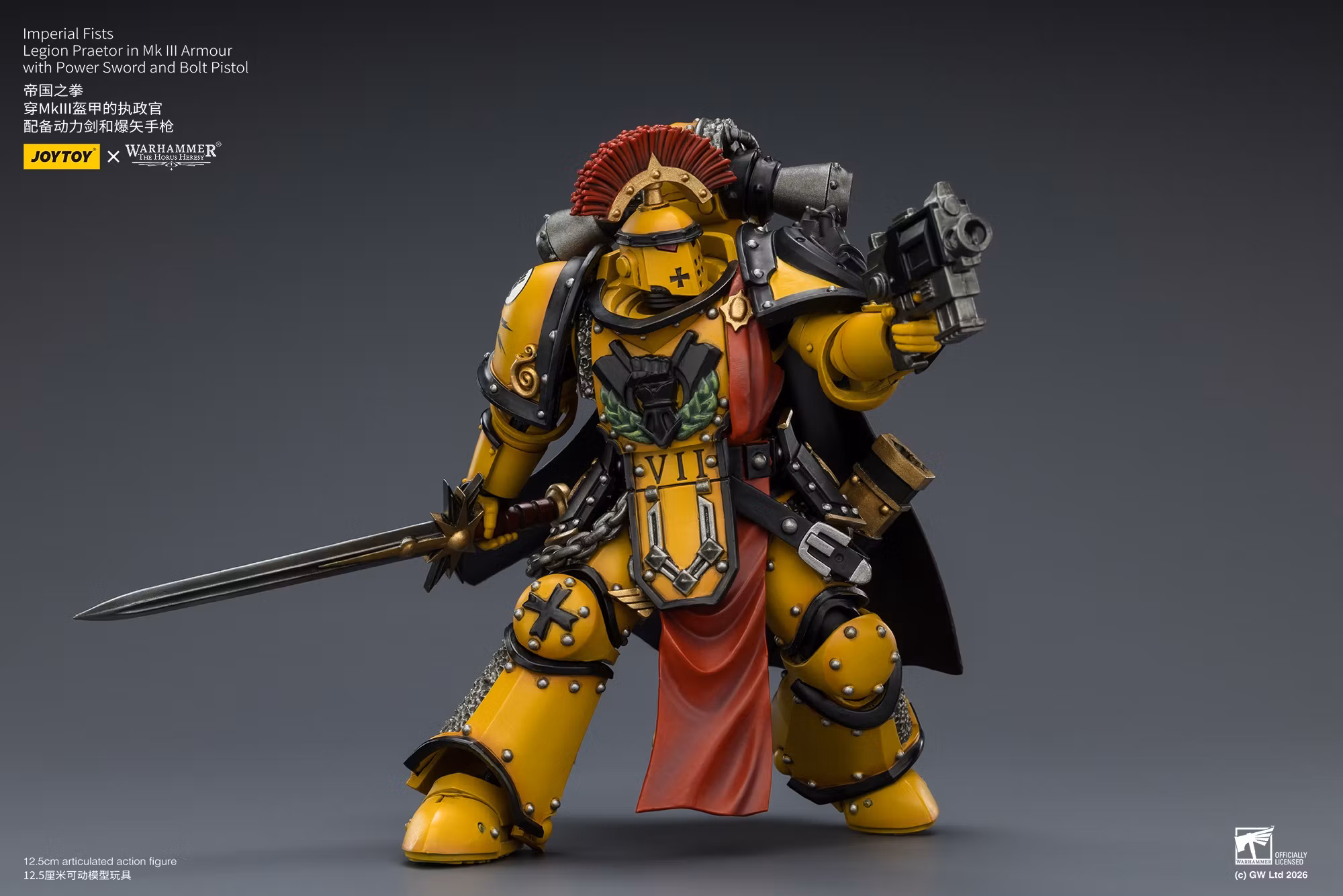 Warhammer: The Horus Heresy Imperial Fists Legion Praetor in Mk III Armour 1/18 Scale Action Figure