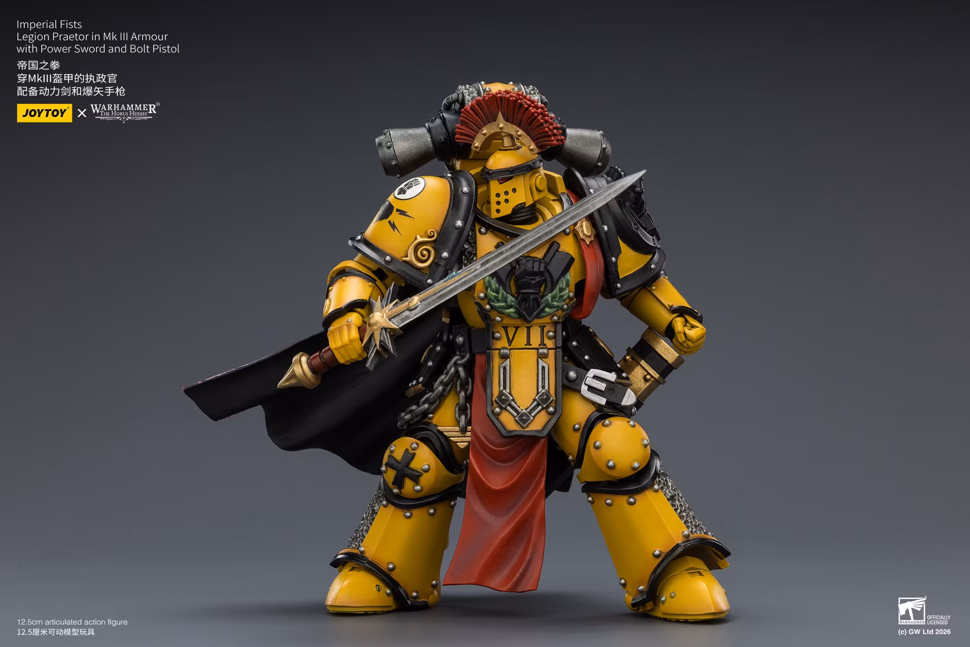 Warhammer: The Horus Heresy Imperial Fists Legion Praetor in Mk III Armour 1/18 Scale Action Figure